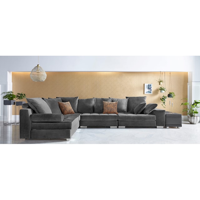 INOSIGN Ecksofa »Vale«, incl. Couchtisch, Steppung im Sitzbereich,  Federkern kaufen | BAUR