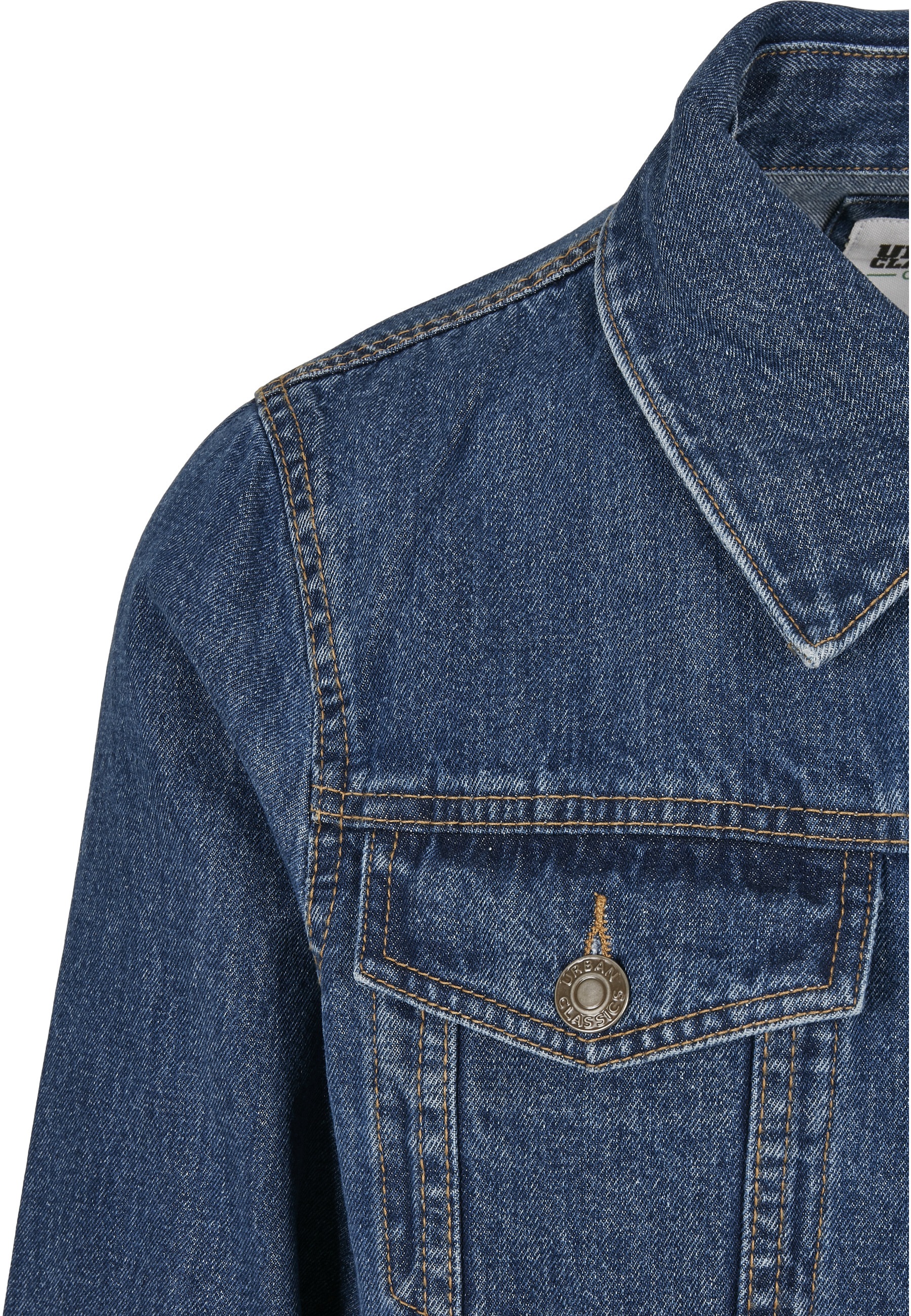 URBAN CLASSICS Jeansjacke »Urban Classics Herren Organic Basic Denim Jacket« 1 Stk. tlg. ohne Kapuze