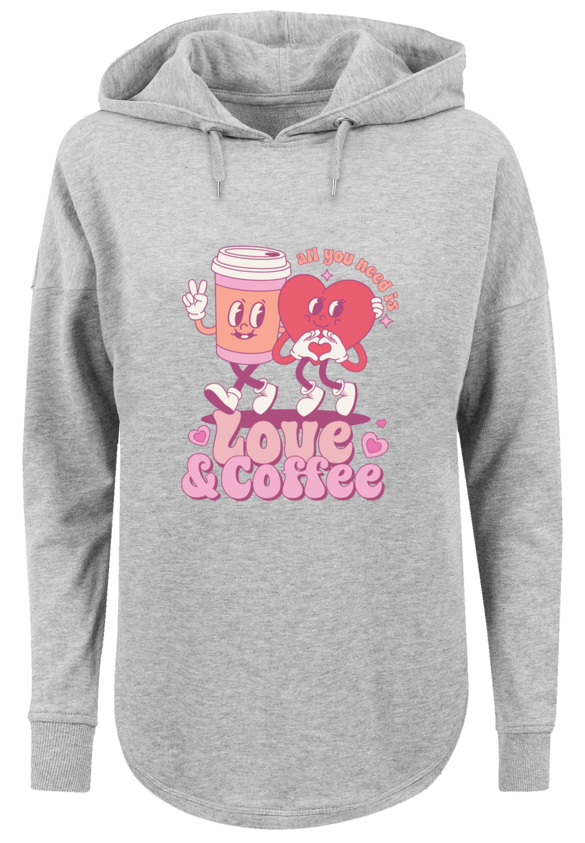 F4NT4STIC Kapuzenpullover »Love and Coffe Valentinstag«, Premium Qualität