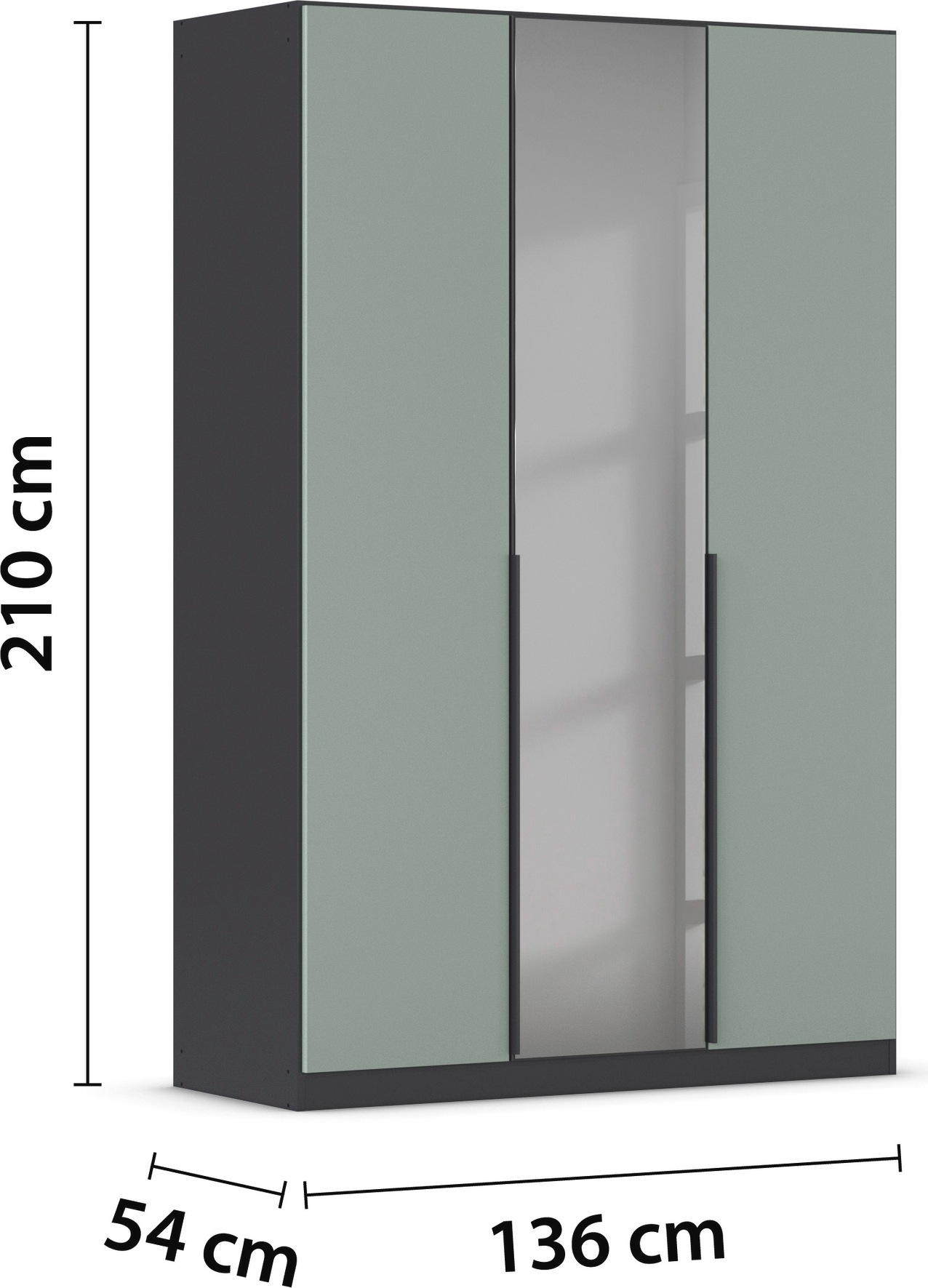 INOSIGN BY RAUCH Drehtürenschrank »Ferris Schrank Breite 2,10m BESTSELLER Schlafzimmerschrank«, Kleiderschrank mit Spiegel in den Ausführungen BASIC/CLASSIC/PREMIUM