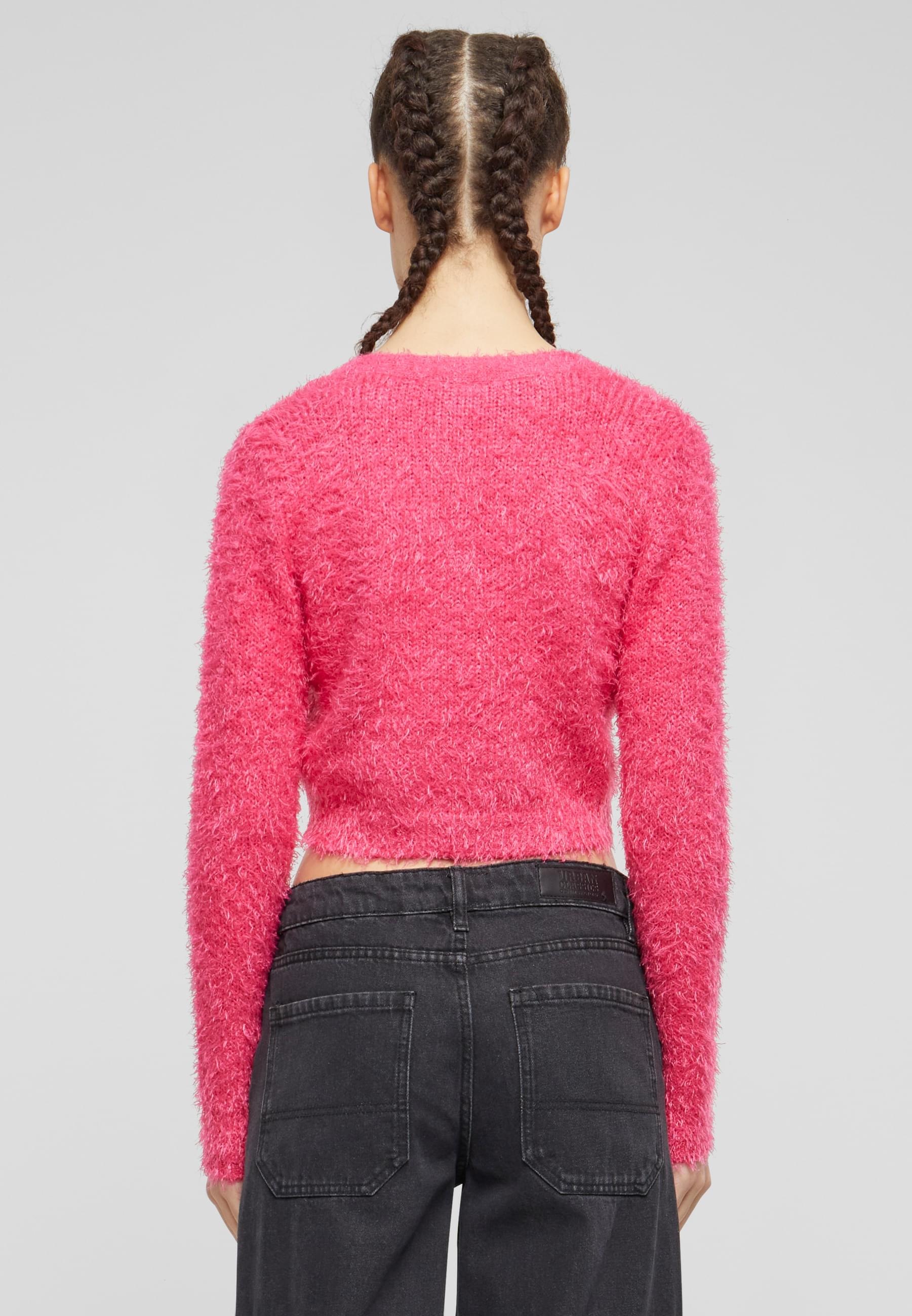 URBAN CLASSICS Strickjacke »Urban Classics Damen Ladies Cropped Feather Cardigan«