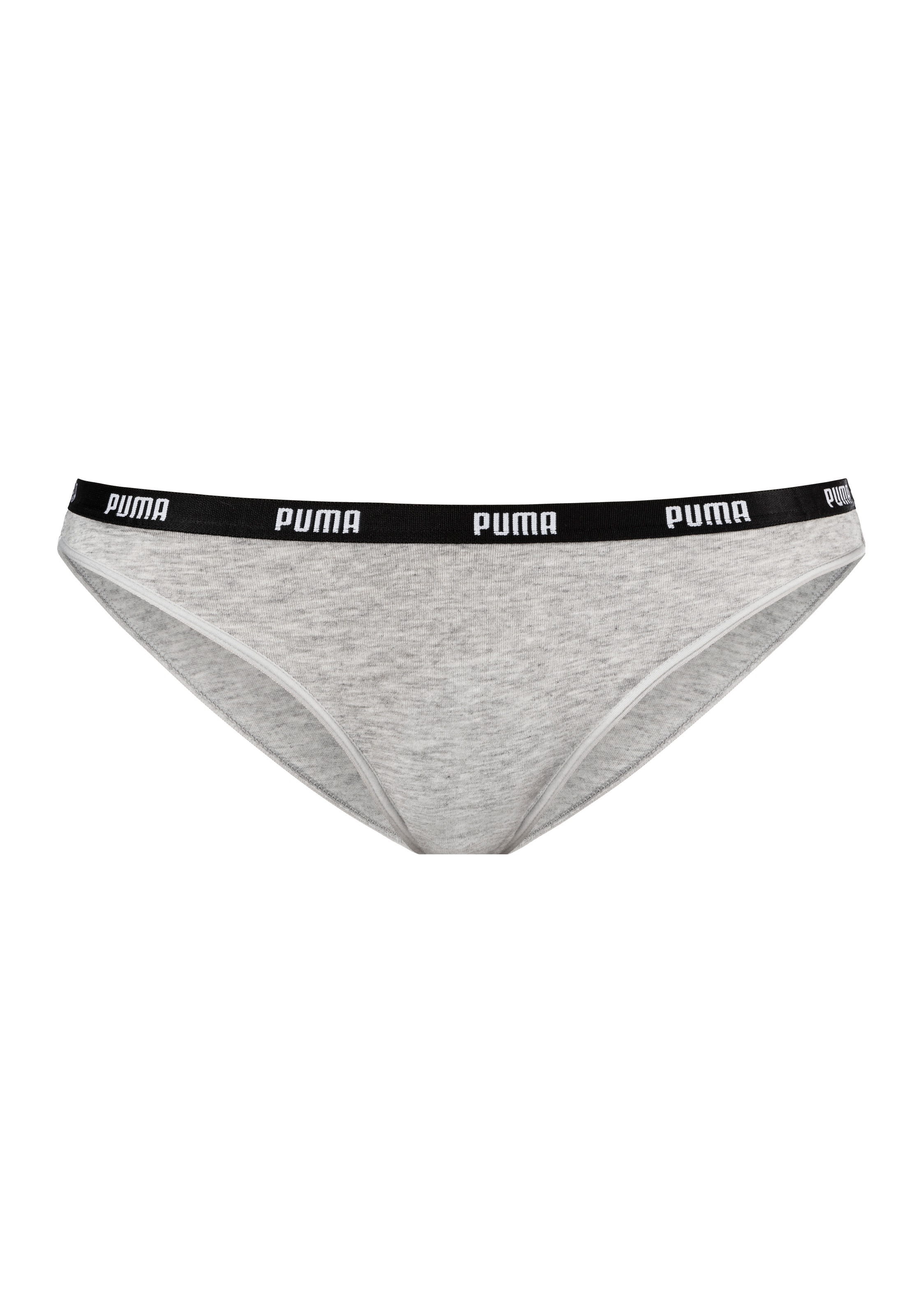 PUMA Bikinislip "Iconic", (Packung, 2er-Pack), mit schmalem Logo-Webbündche günstig online kaufen