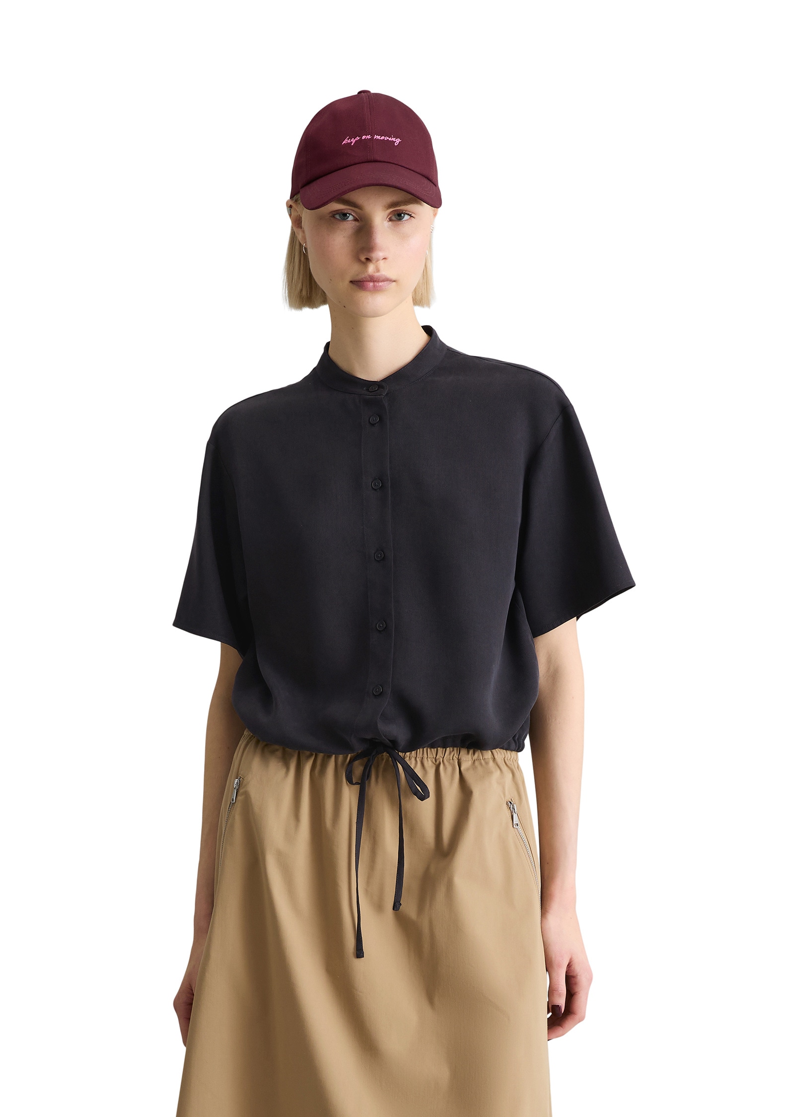 Marc OPolo DENIM Kurzarmbluse "aus TENCEL™ Lyocell" günstig online kaufen