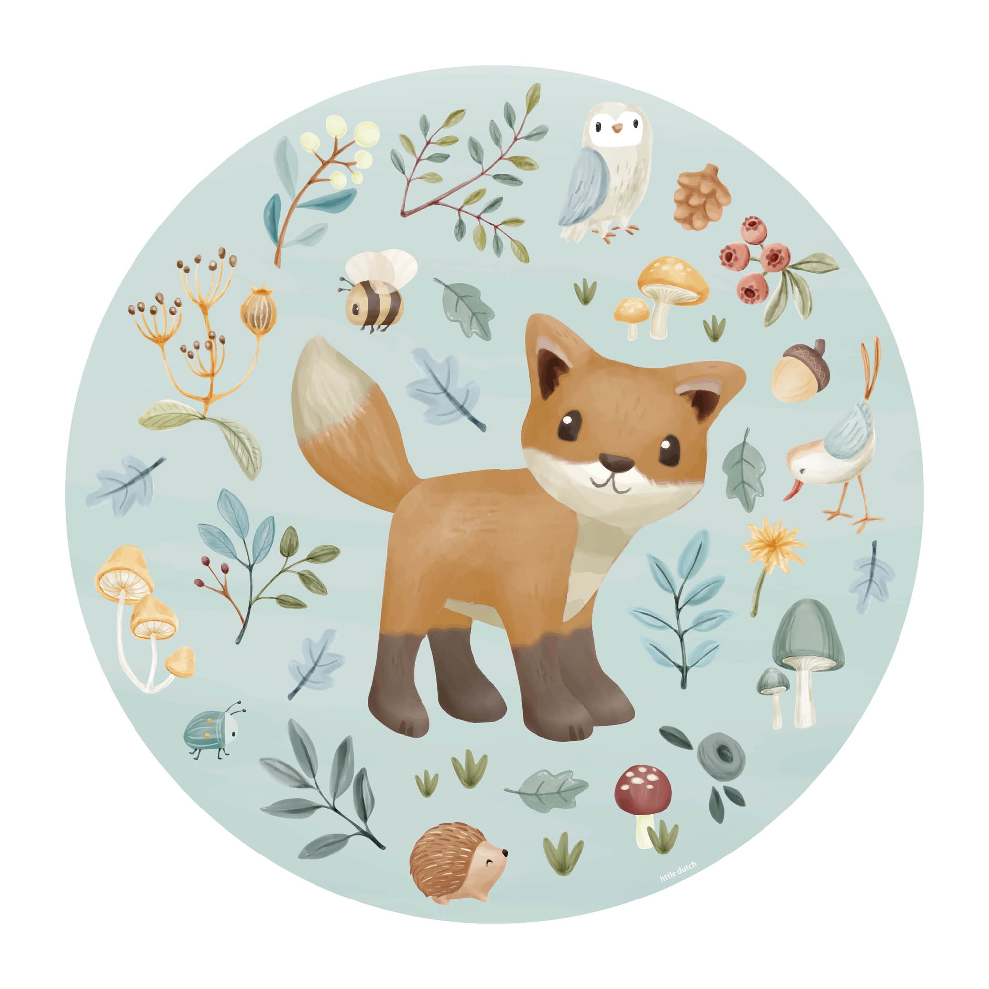 LITTLE DUTCH Wandtattoo »Wandsticker XL Forest Friends (100x100cm)«, (1 St.)