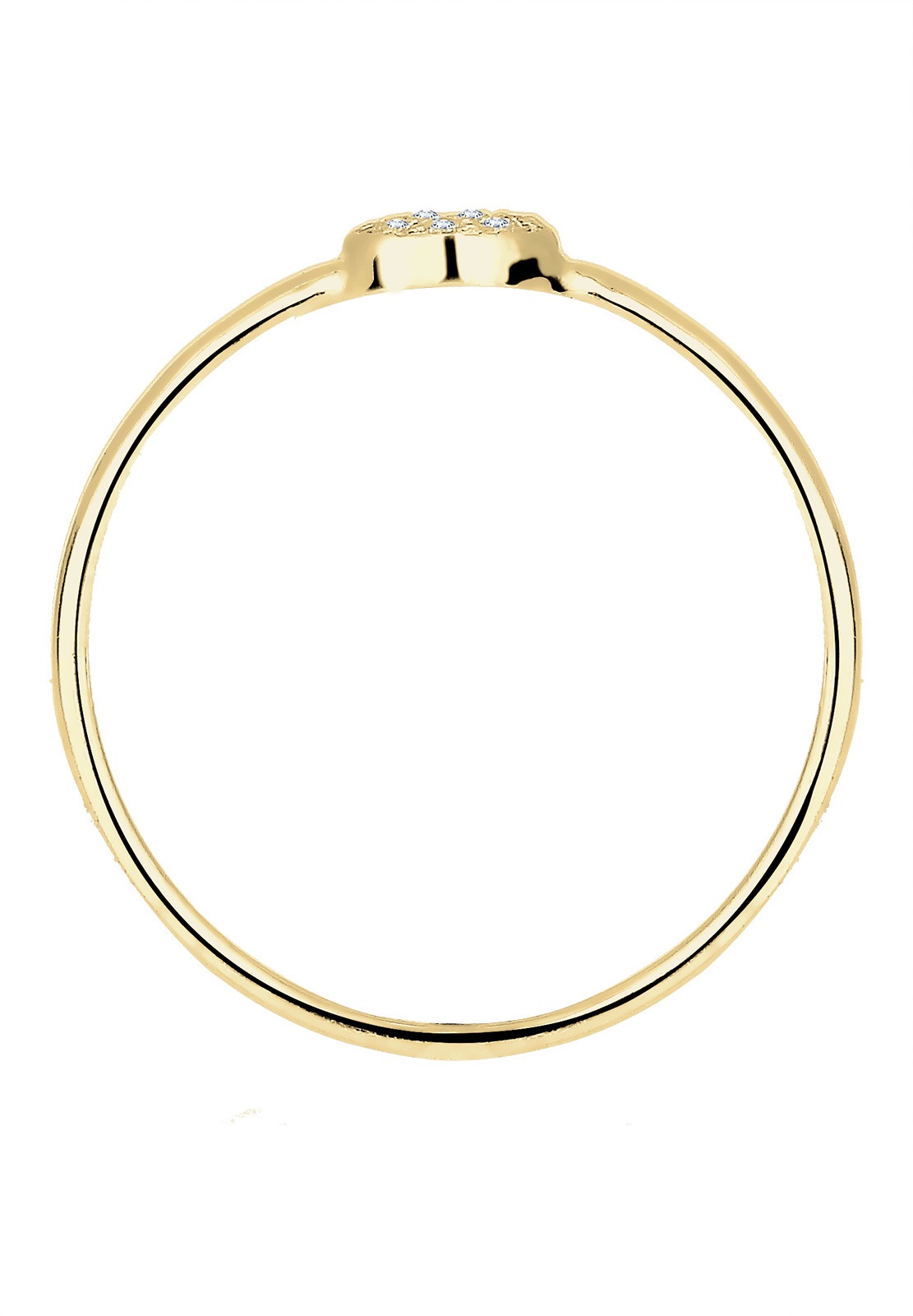 Elli DIAMONDS Verlobungsring »Kreis Scheibe Diamant 0.035 ct. 375 Gelbgold«