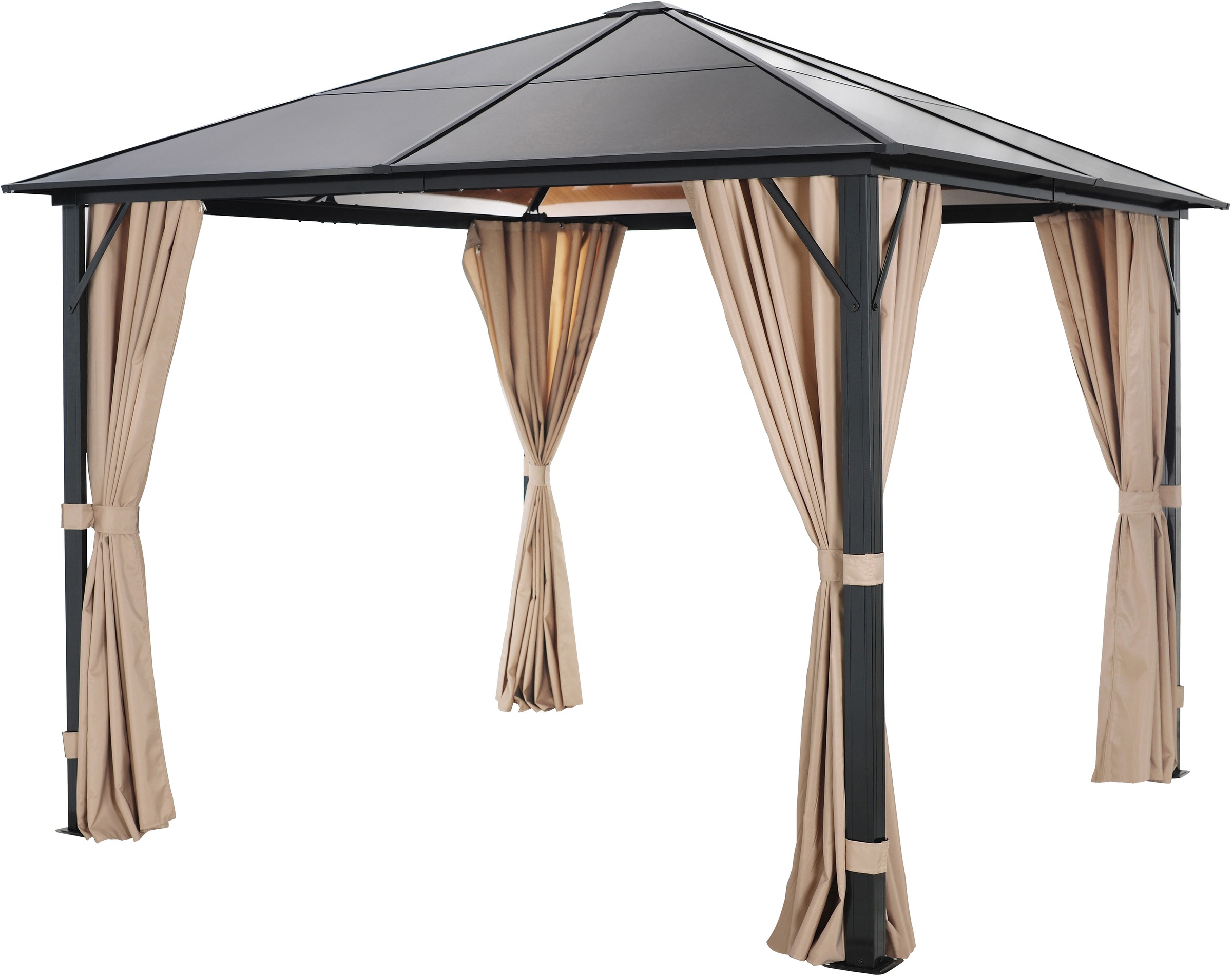 Thumbnail - KONIFERA Pavillon "Aruba 2.0" Gestell aus Aluminium, Dach aus Polycarbonat-Stegplatten