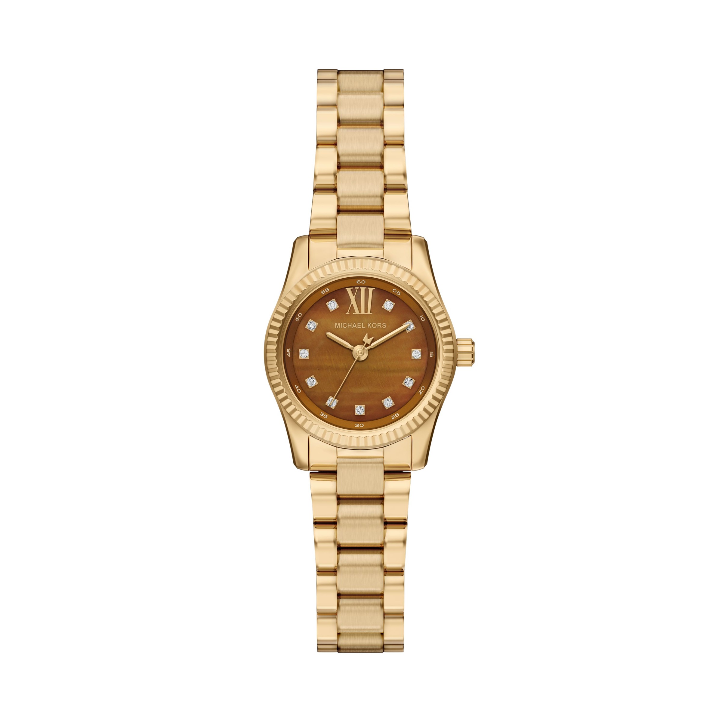 Michael Kors Lexington Quarzuhr Gelbgold Braun 7