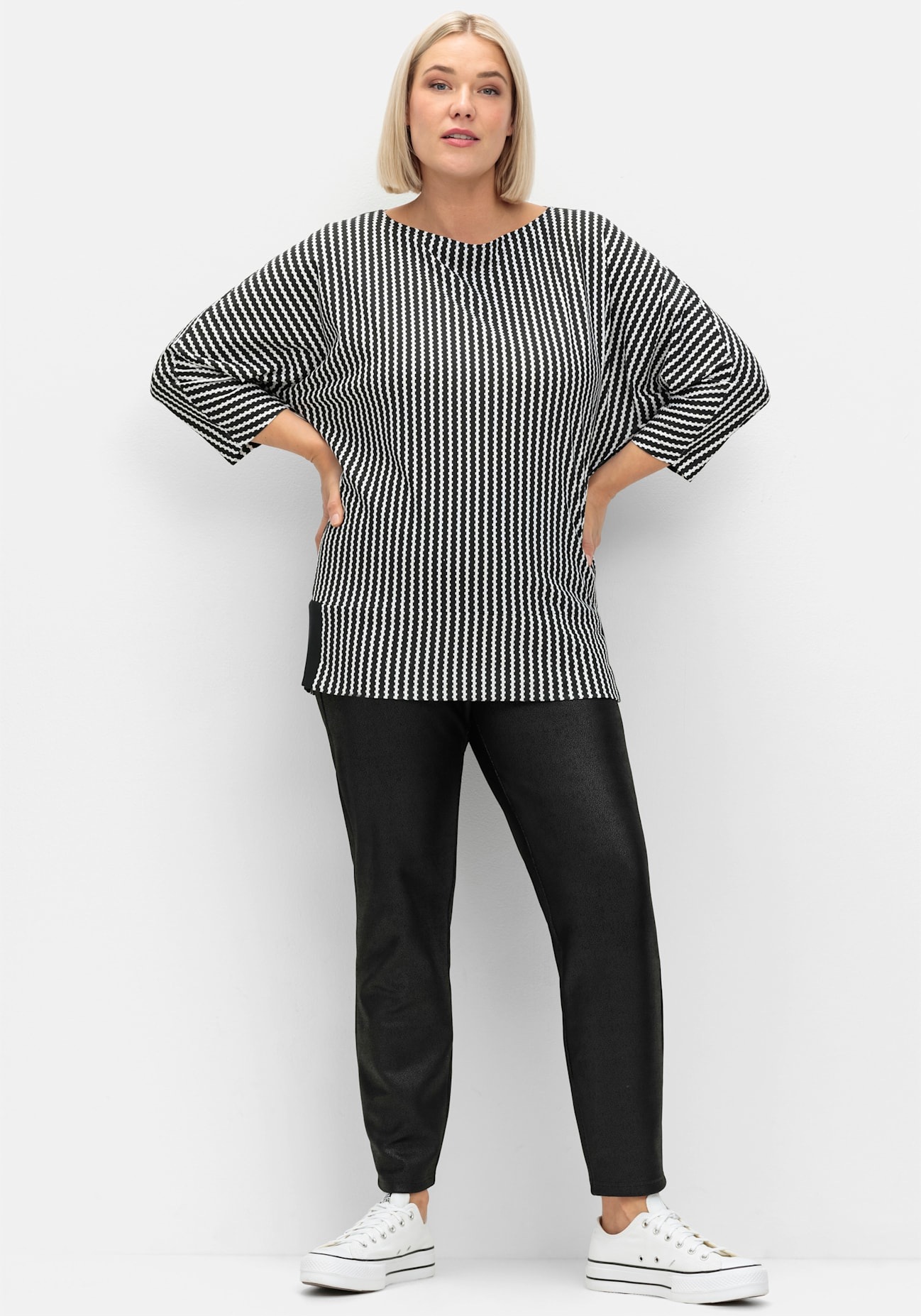 Sheego 3/4-Arm-Shirt "3/4-Arm-Shirt", (1 tlg.) günstig online kaufen