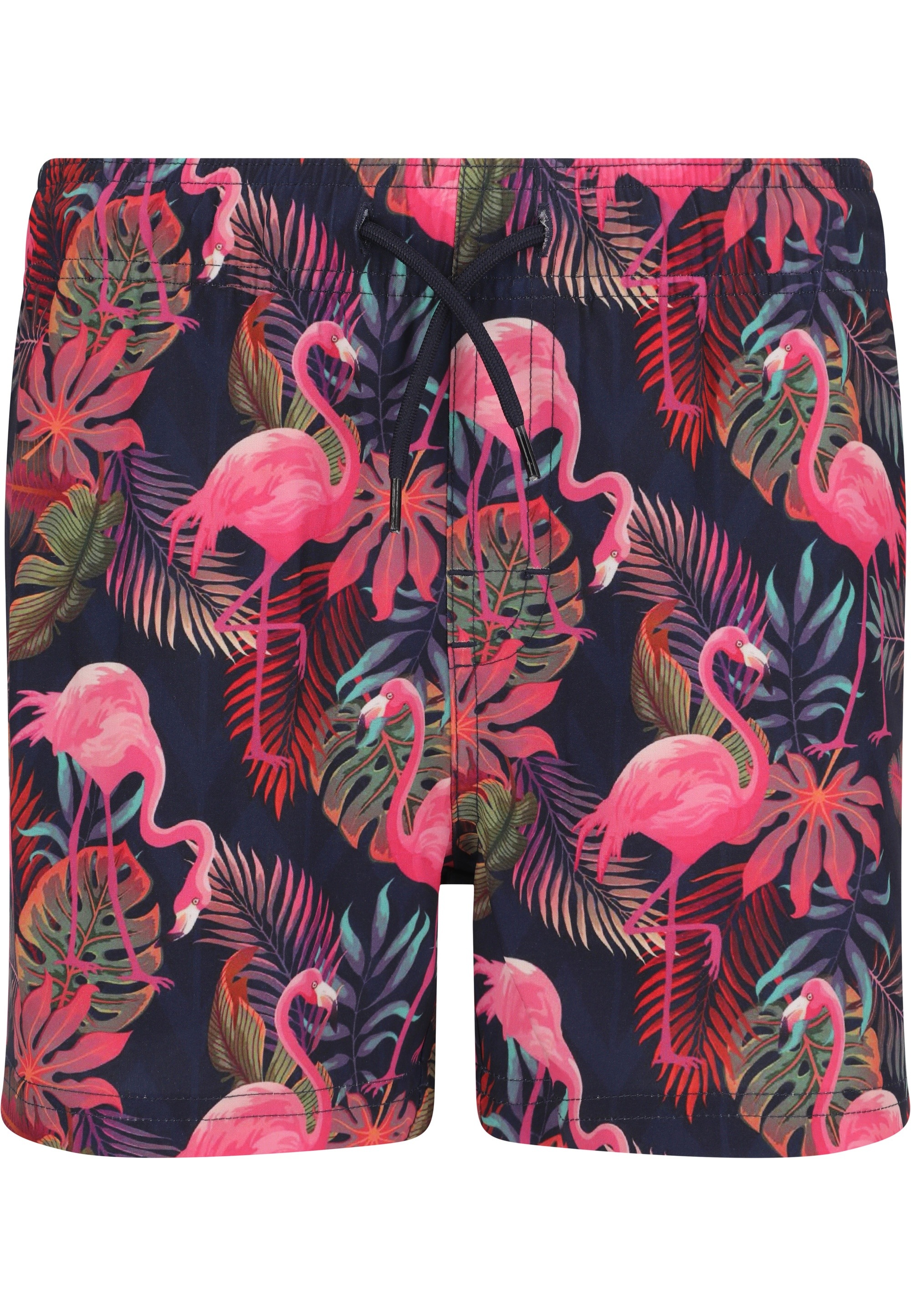 ZIGZAG Kinder Badeshorts "Soda", schwarz, Gr. 116, mehrfarbig, Elasthan, Polyamid, Badehosen, im stylischen Print-Design