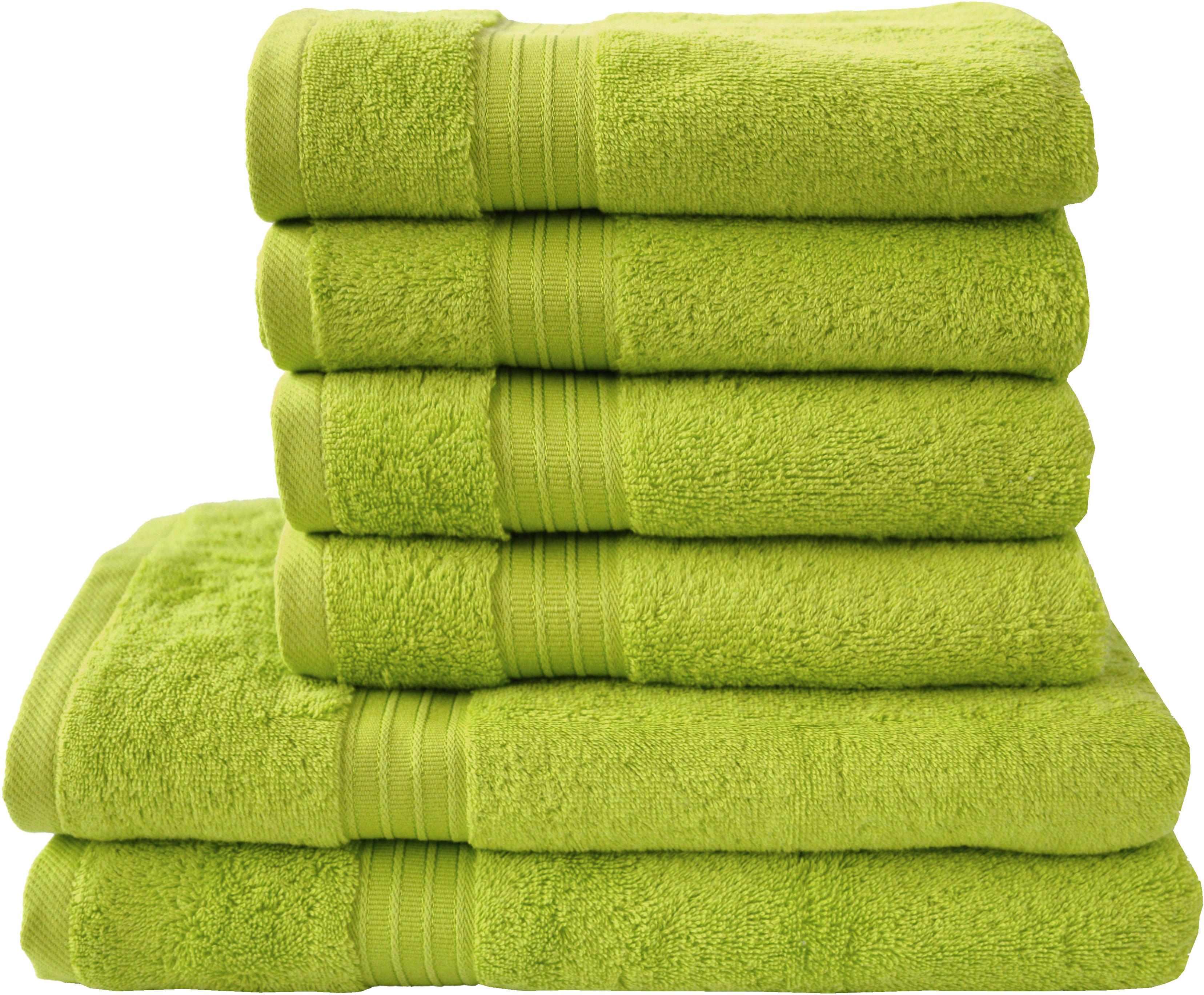Handtuch Set DYCKHOFF, grün, Obermaterial: 100% Baumwolle, Handtuch-Sets, "Siena", in tollen Unifarben