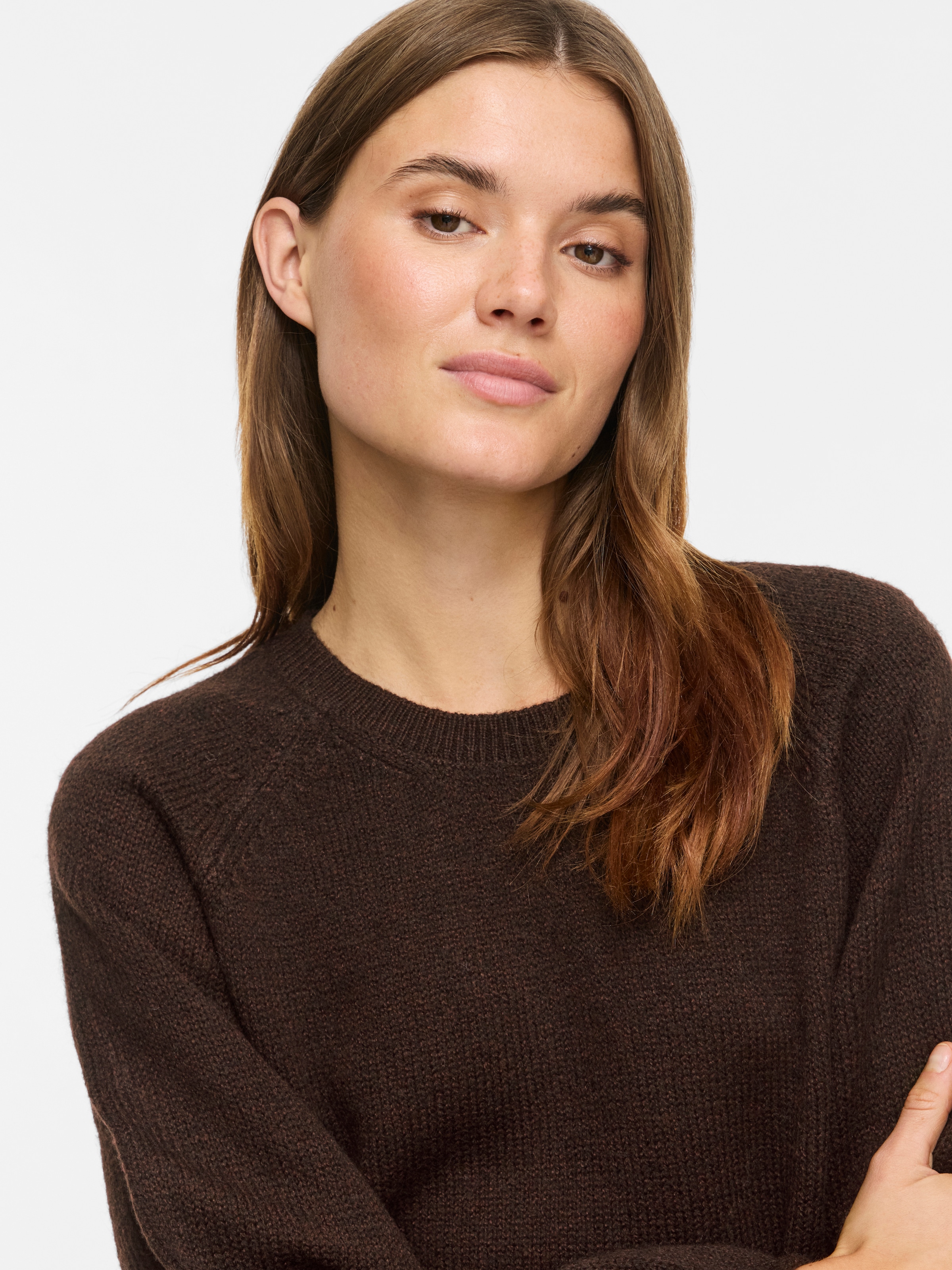 Vila Strickpullover »VISAPNA O-NECK L/S KNIT TOP/PB/1« mit Rundhalsausschnitt, aus Strick, Regular Fit