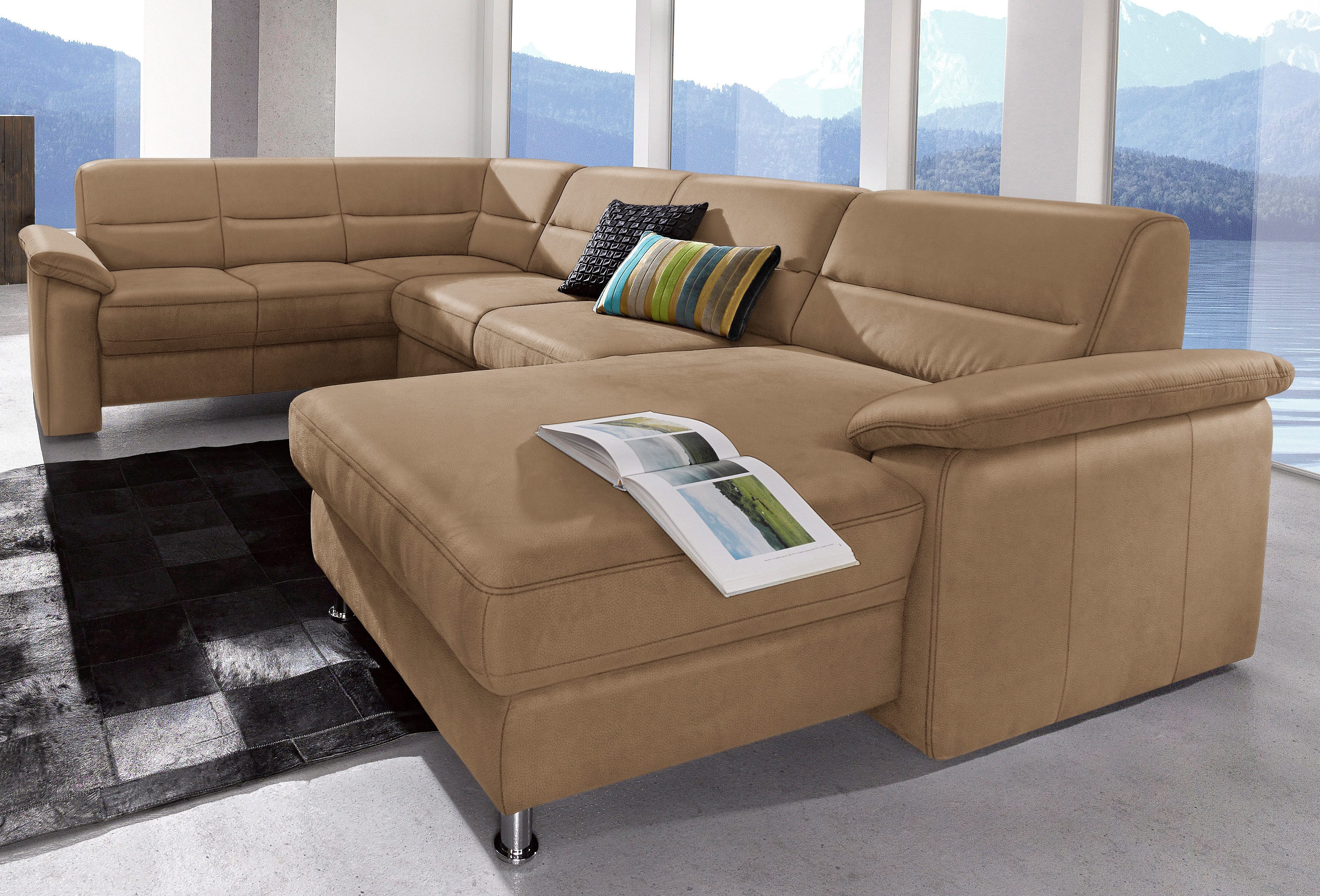 sit&more Wohnlandschaft "Top Ascara U-Form" inklusive Boxspring/Federkern-Polsterung, wahlweise mit Schlaffunktion
