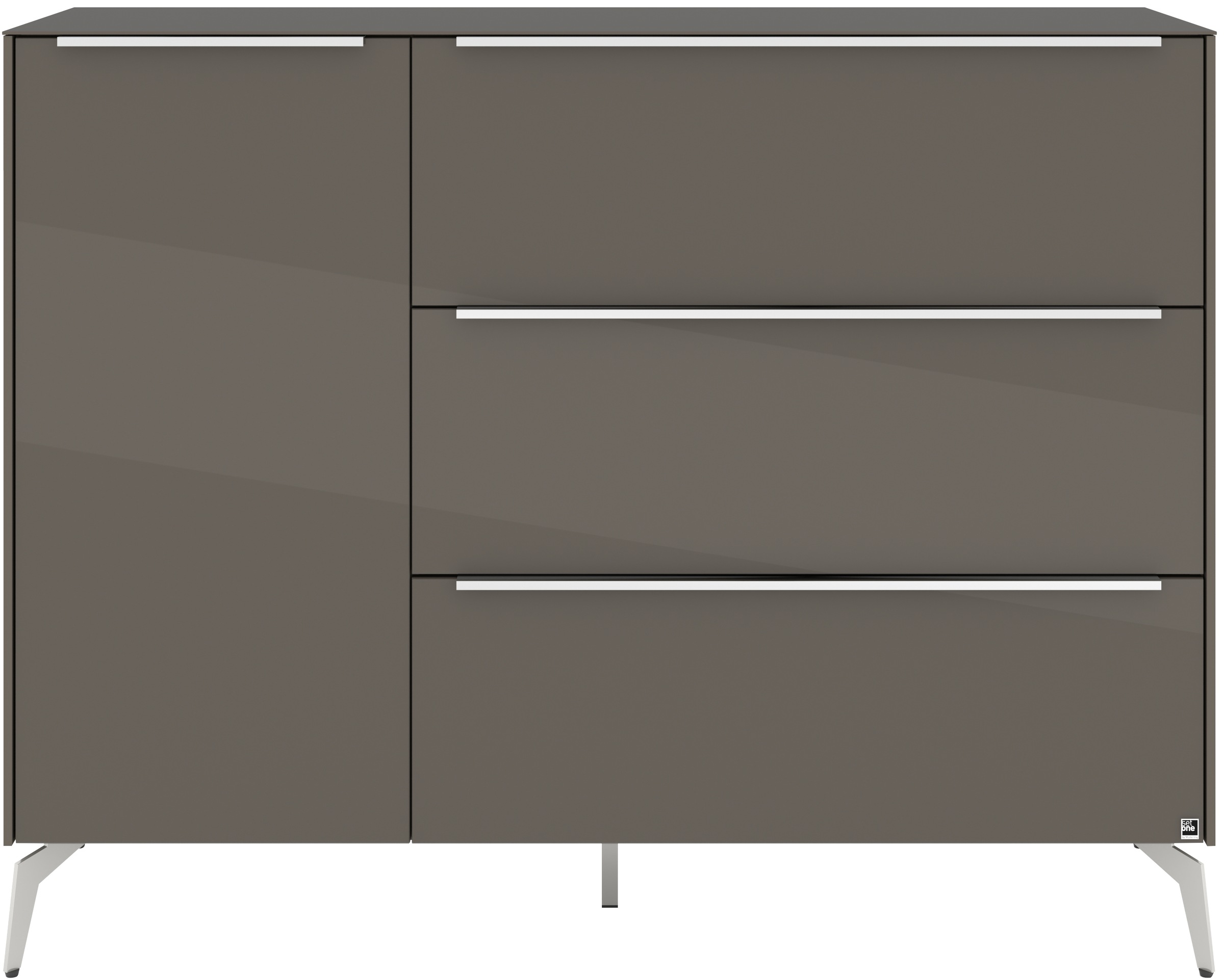 set one by Musterring Sideboard »Reno« 1 Stk. tlg. Mit Winkelfuß in diversen Farben, 109 cm Höhe & Farbauswahl