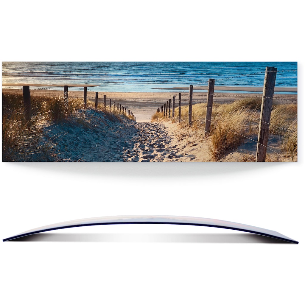 Artland Wandbild »Weg zum Nordseestrand Sonnenuntergang«, Strand, (1 St.)