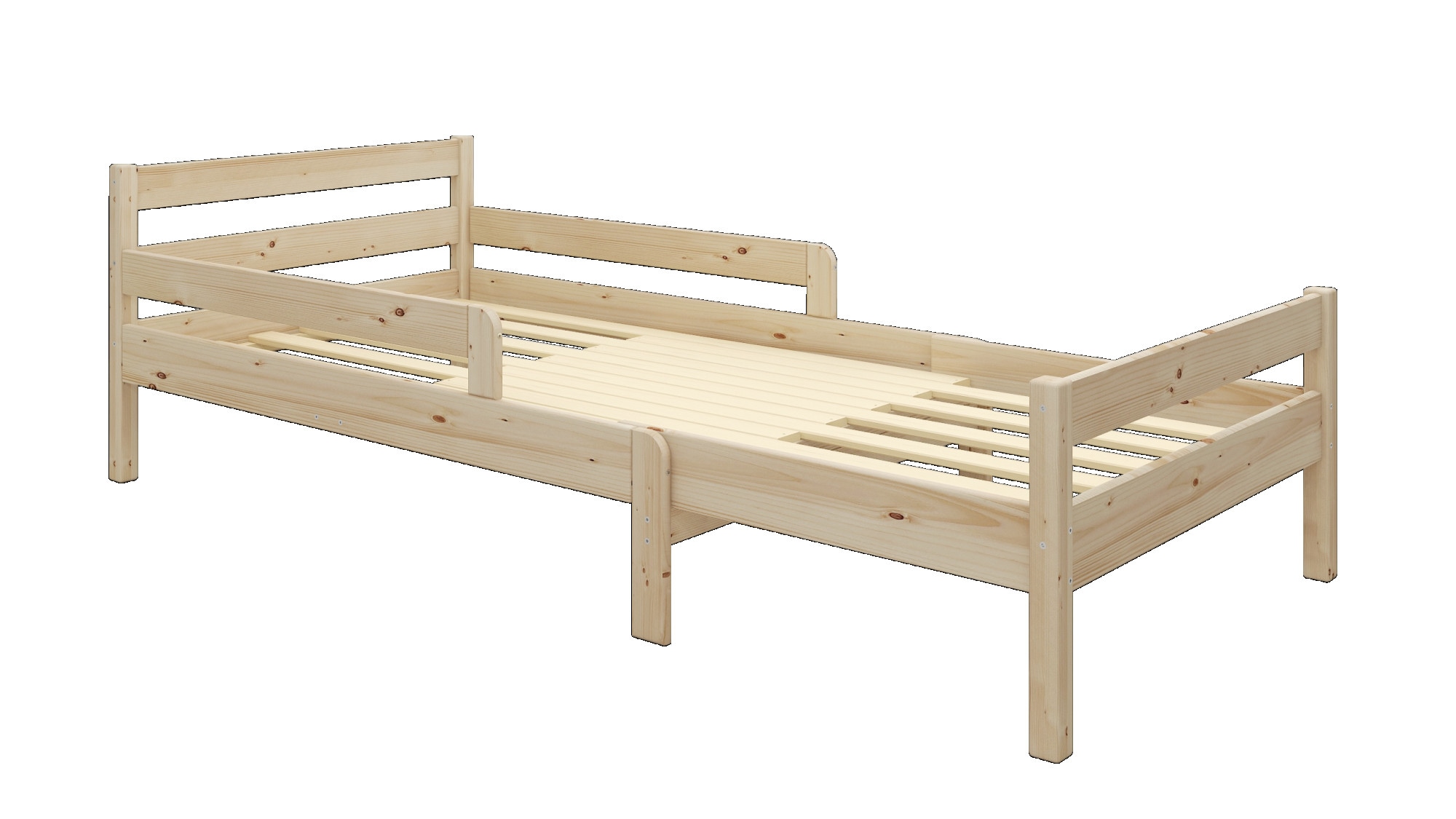 Home affaire Kinderbett »Wenke,  ausziehbar von 140 bis 200 cm, FSC®« 90cm Breite, 140-200cm Liegefläche,  massive Kiefer, mit Lattenrost, zeitlose Optik,  Rausfallschutz