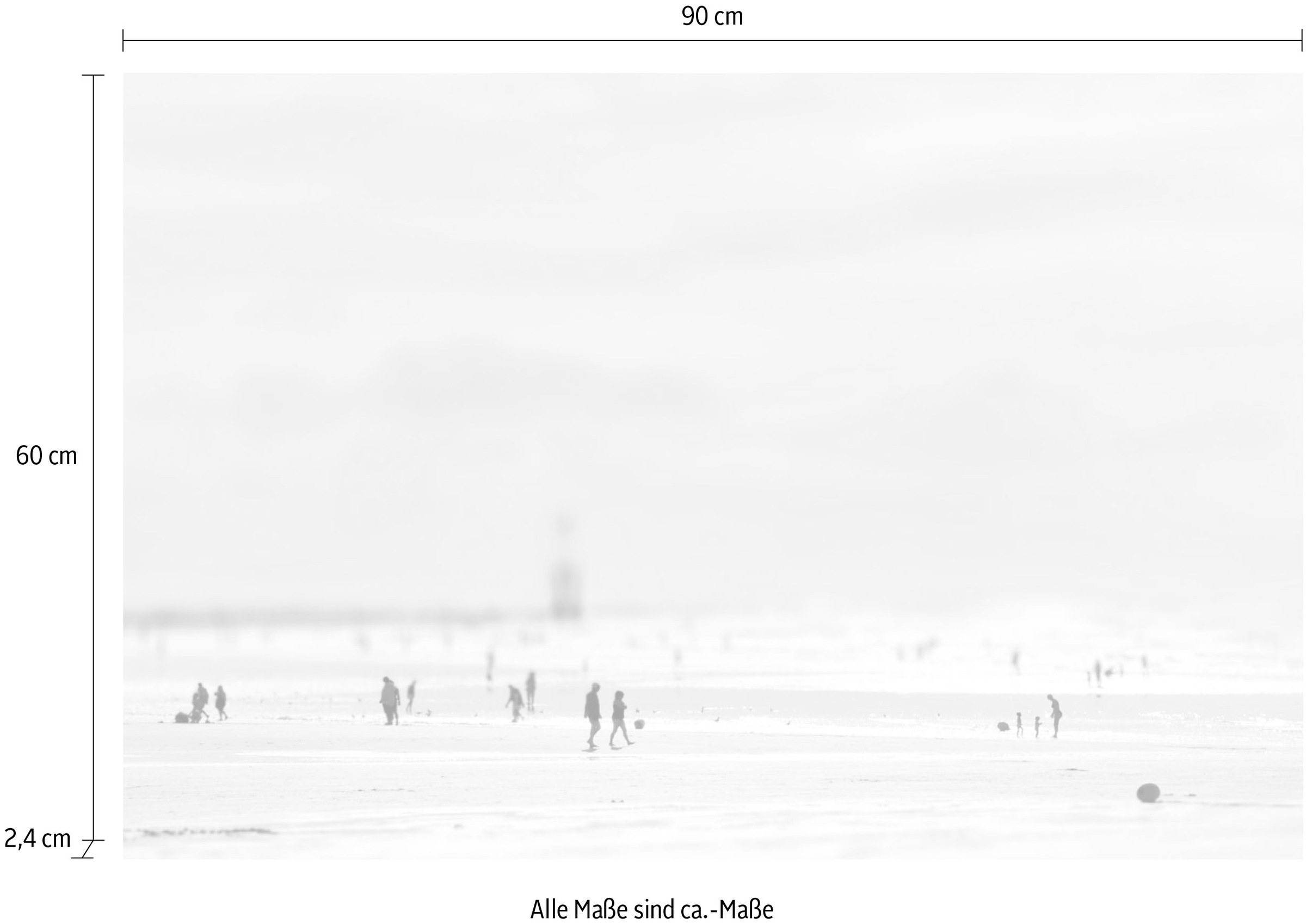 queence Acrylglasbild »Ebbe«, Strand-Strandbilder-Meer-Meer Bilder, Fine Art-Print in Galeriequalität