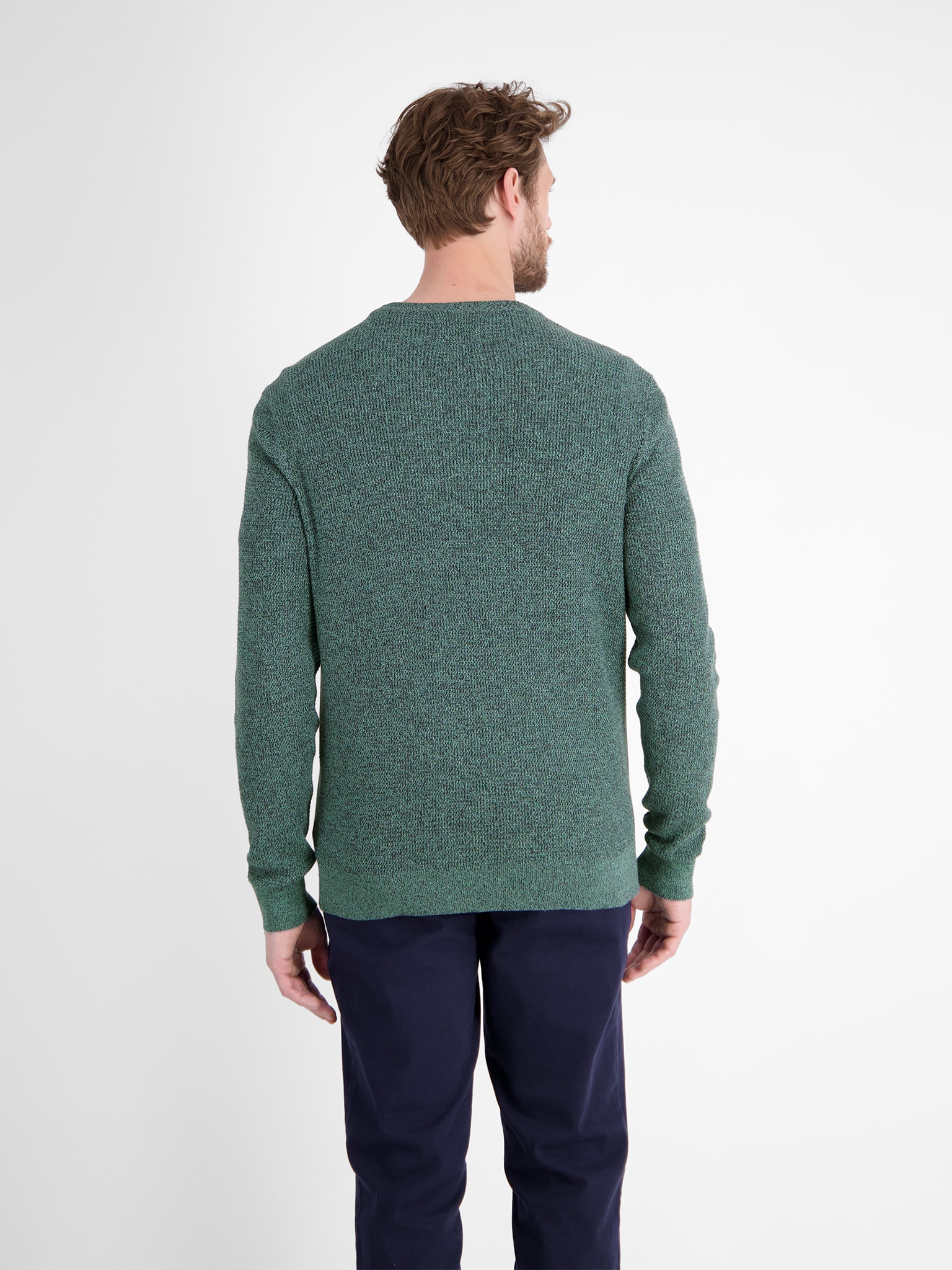 LERROS Strickpullover, mit Logo-Stickerei und in Struktur-Optik