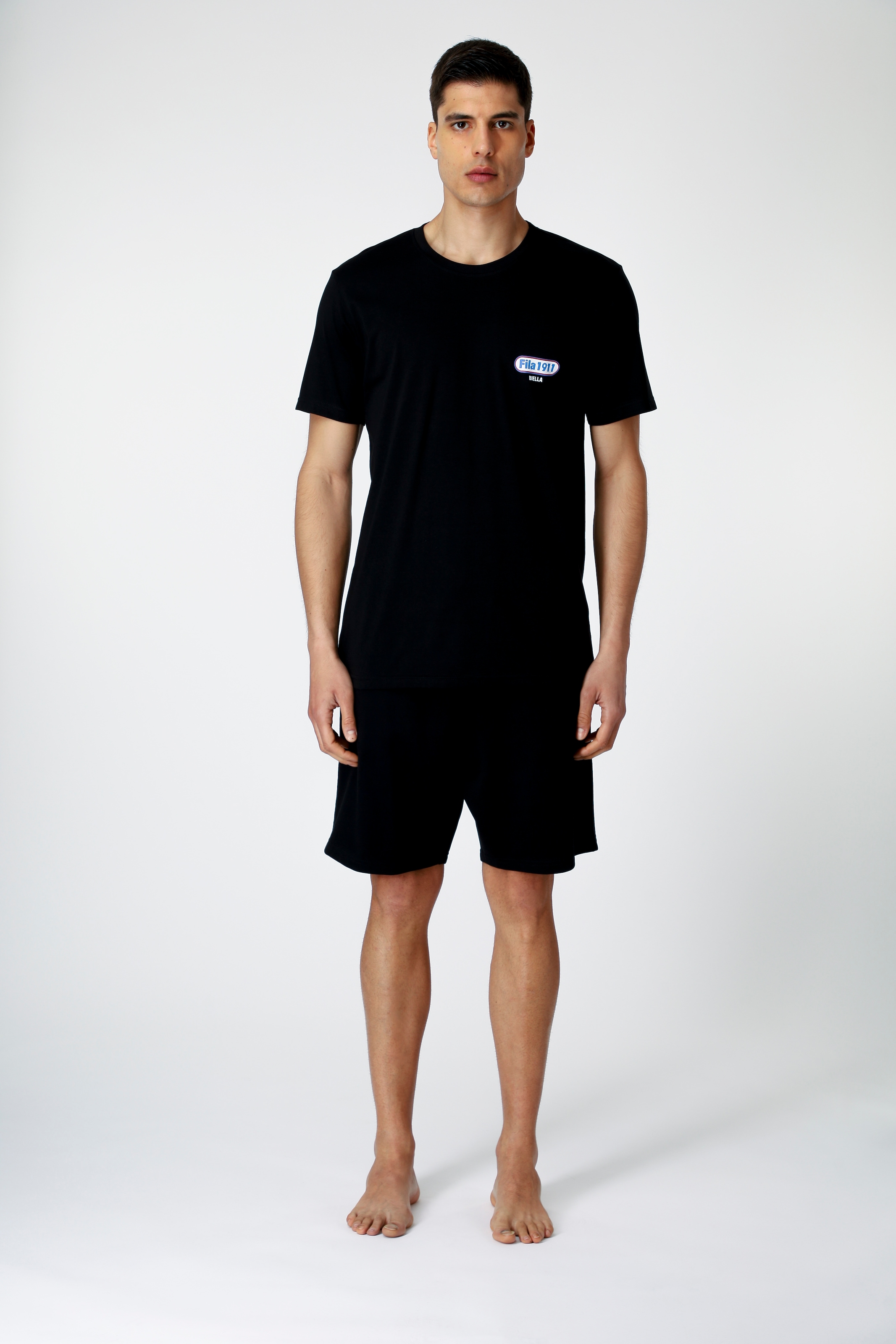 Fila Pyjama, (Set, 2 tlg.), mit schlichtem Logo-Stitching