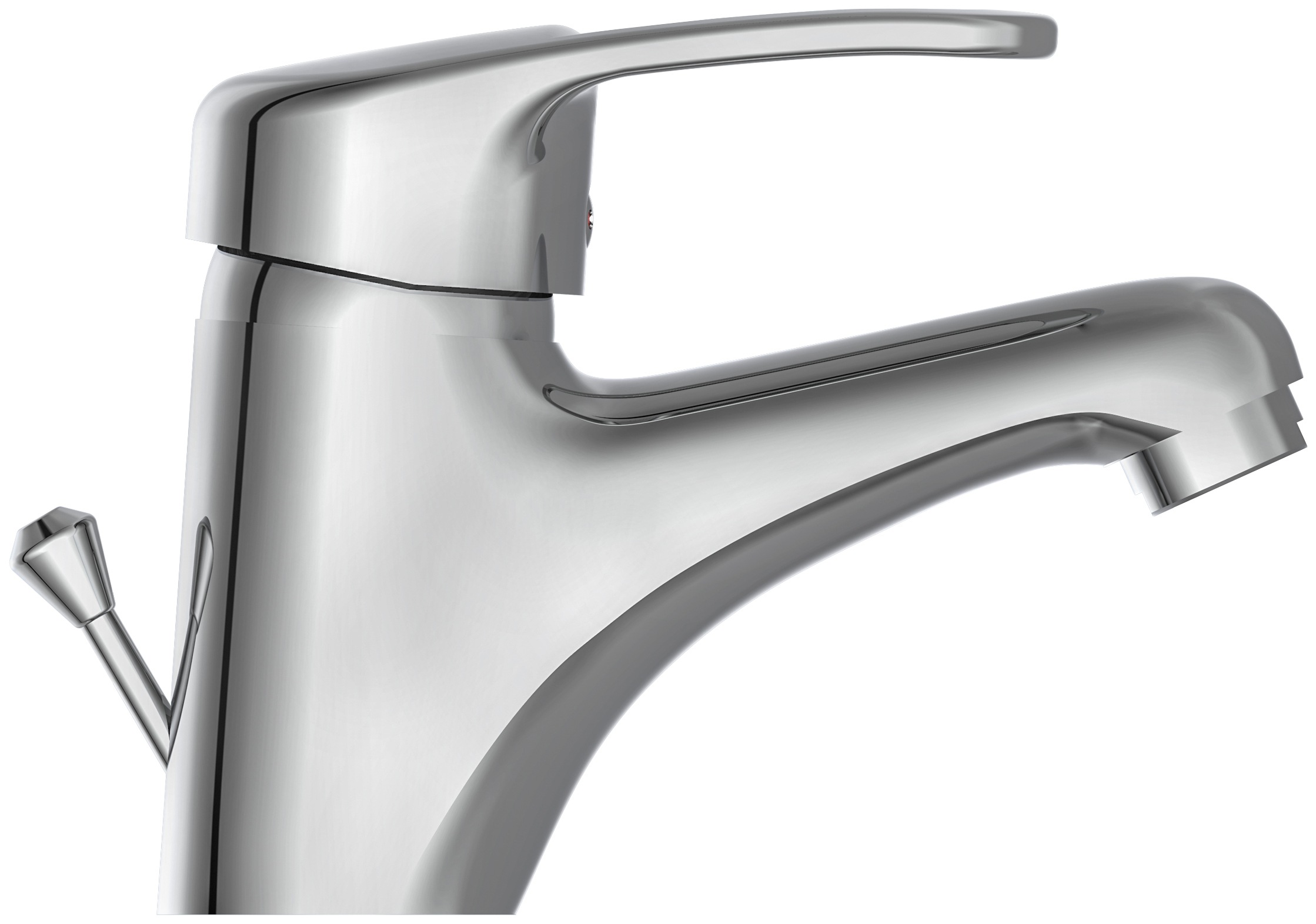 Thumbnail - Schütte Waschtischarmatur "Batoni" mit Zugstange, mit Ablaufgarnitur, Mischbatterie, Chrom