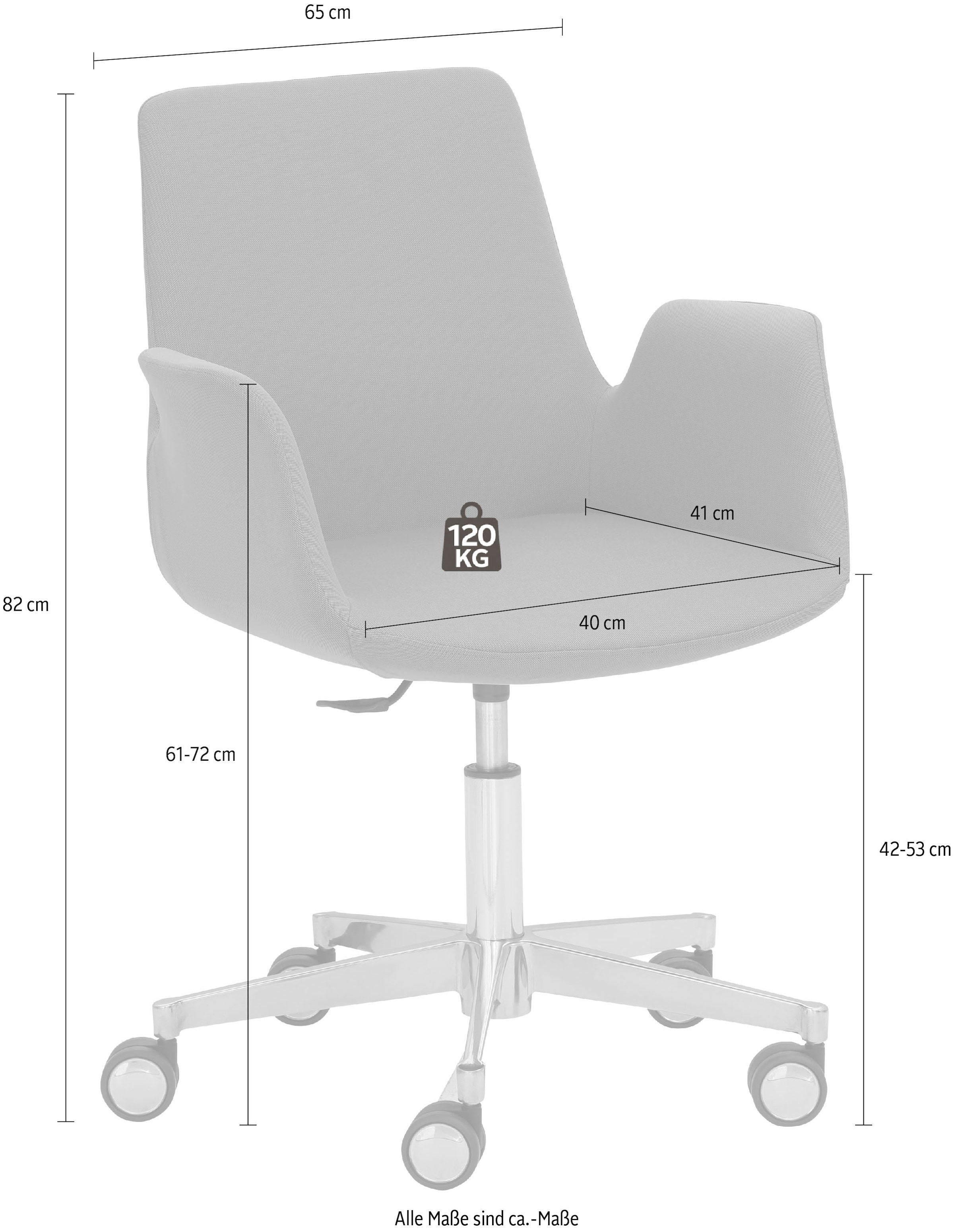 Mayer Sitzmöbel Bürostuhl »Sessel myHELIOS«, 1 St., Samtvelours