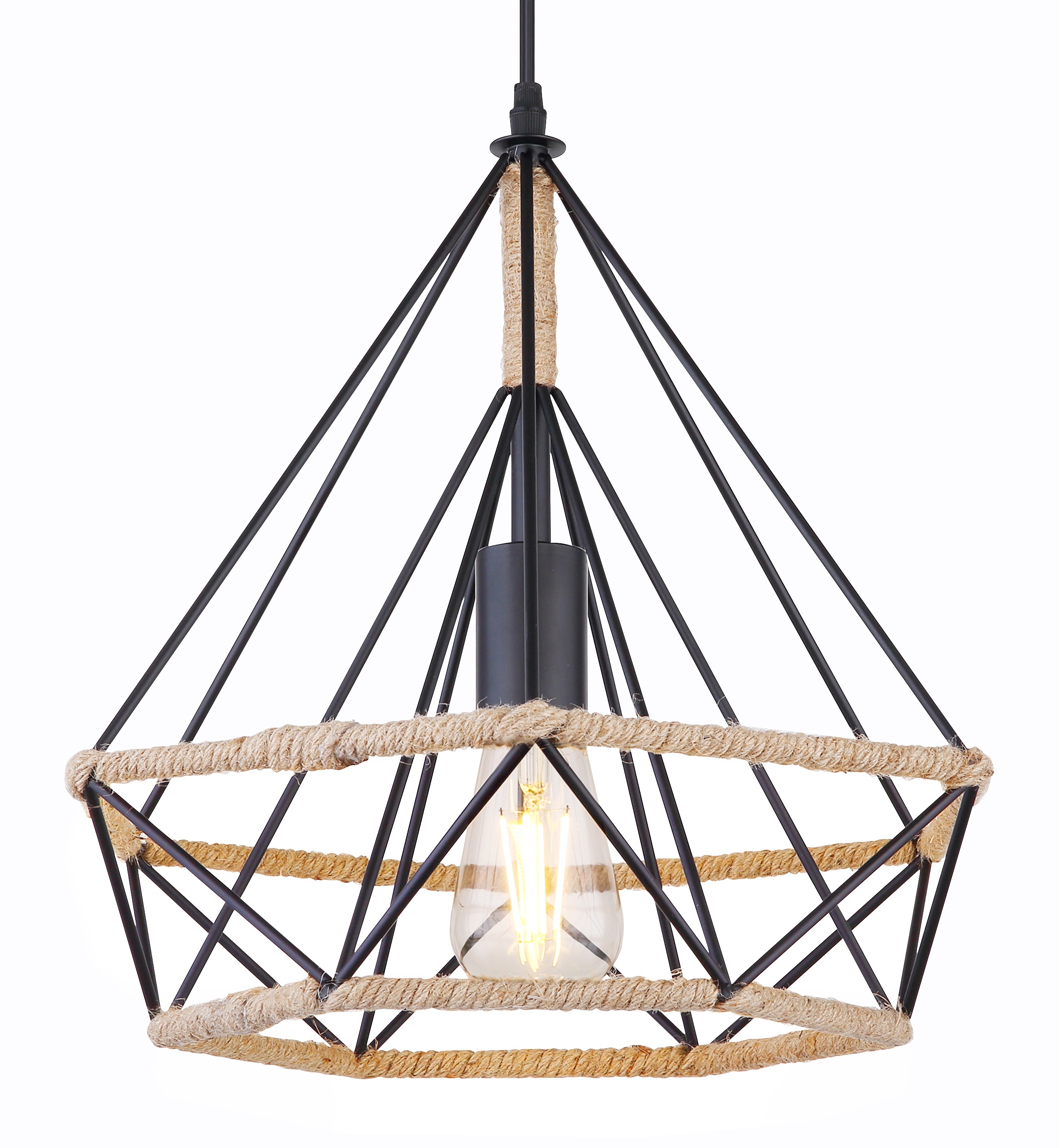 GLOBO LIGHTING Hängeleuchte »ULLEU«, Leuchtmittel E27 | ohne Leuchtmittel, Hängelampe/Pendelleuchte/Esszimmer/Wohnzimmer/Esstisch