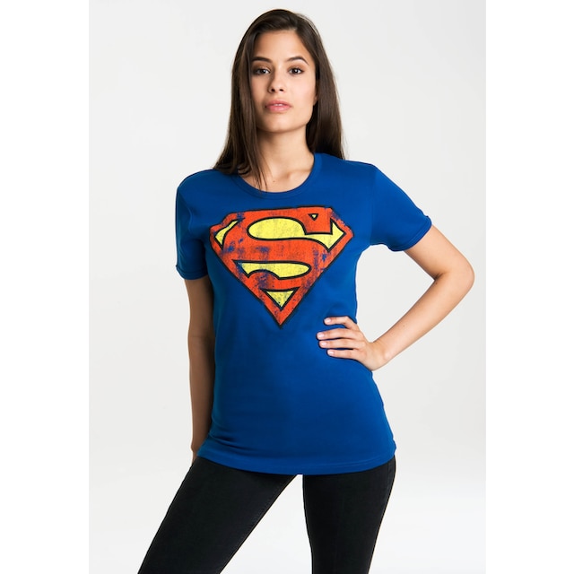 LOGOSHIRT T-Shirt »Superman-Logo«, mit lizenzierten Originaldesign für  kaufen | BAUR