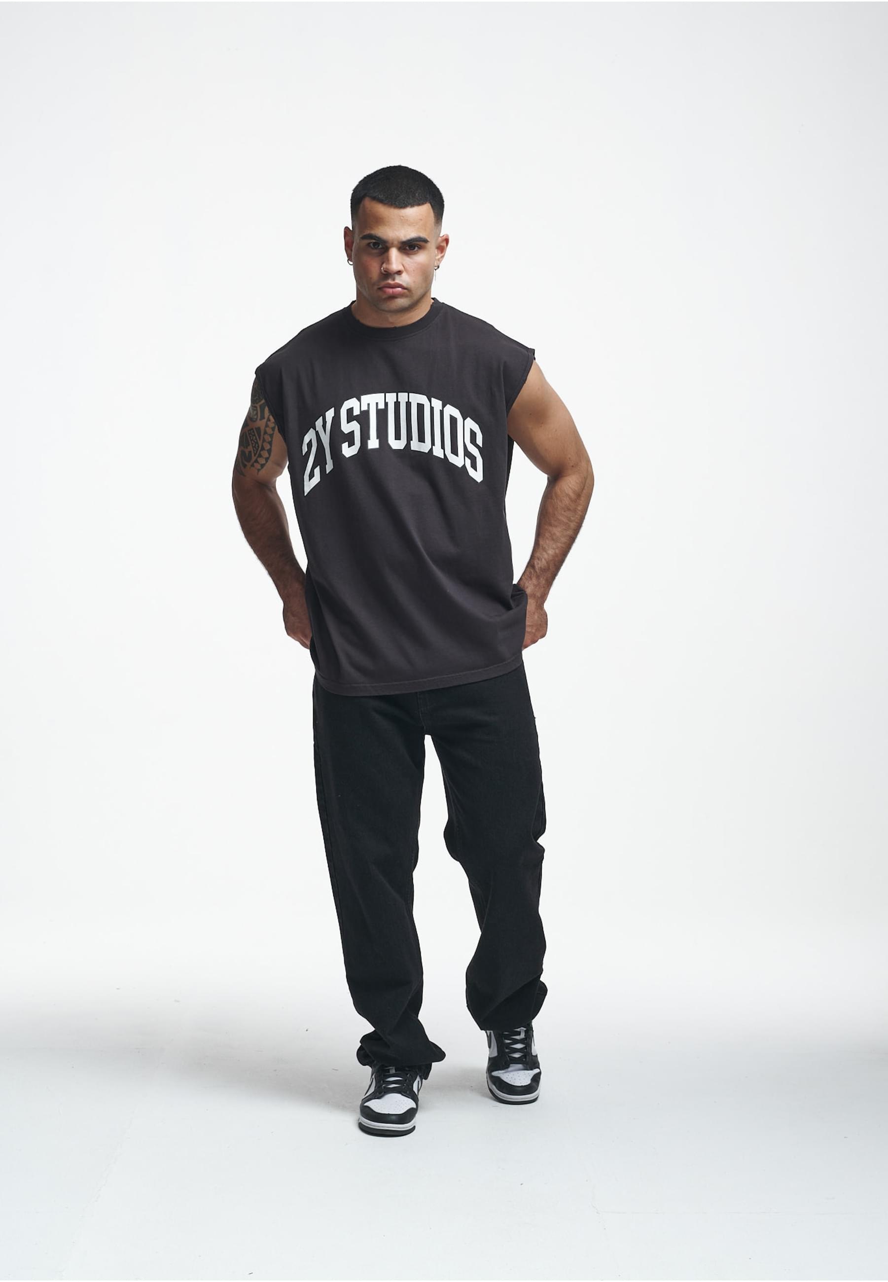 2Y Studios Tanktop »2Y Studios Herren 2Y Logo Oversize Sleeveless Shirt«, (1 tlg.)