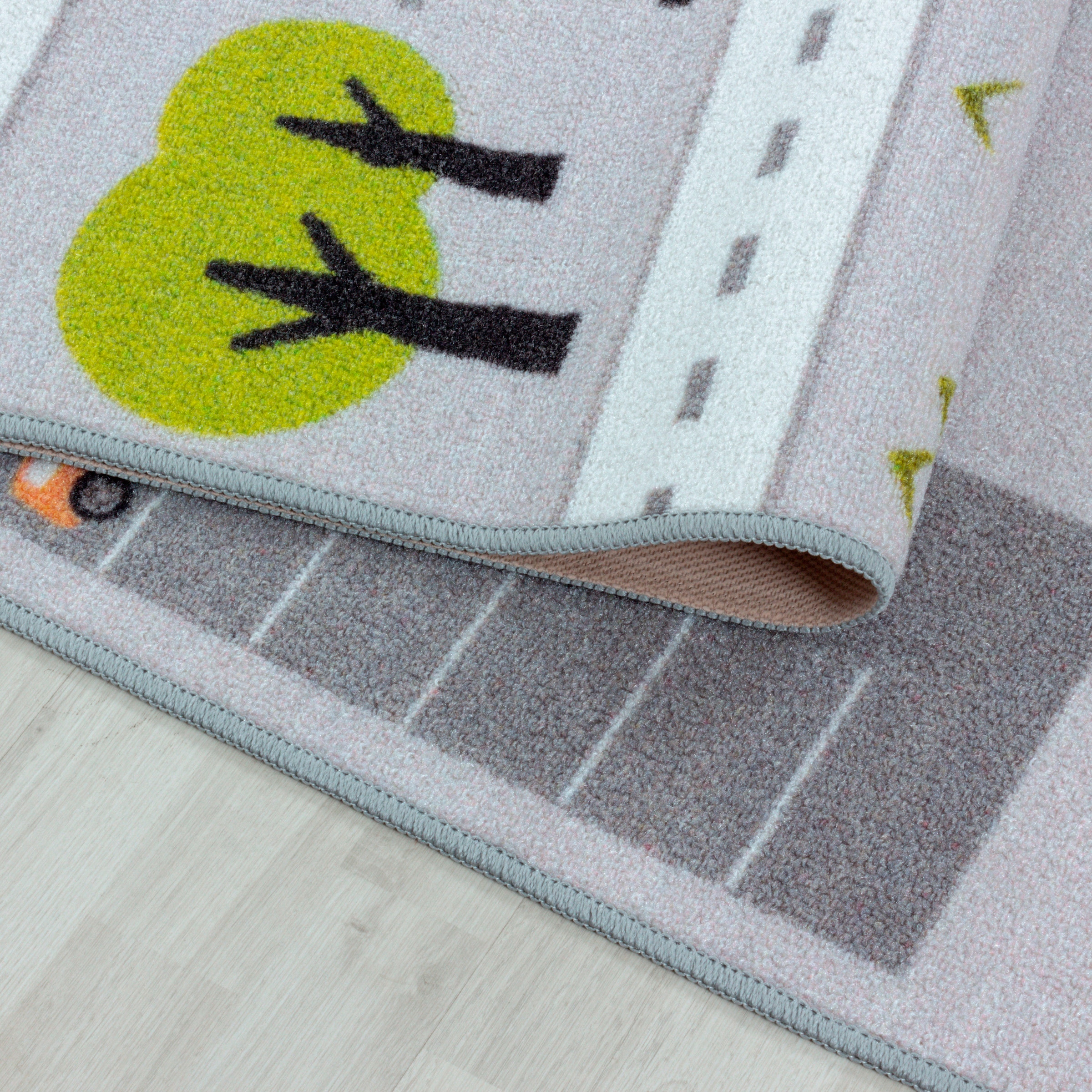 Ayyildiz Teppiche Kinderteppich »PLAY 2902«, rechteckig, 6 mm Höhe, robuster Kurflor, Straßen Spiel Teppich, Kinderzimmer