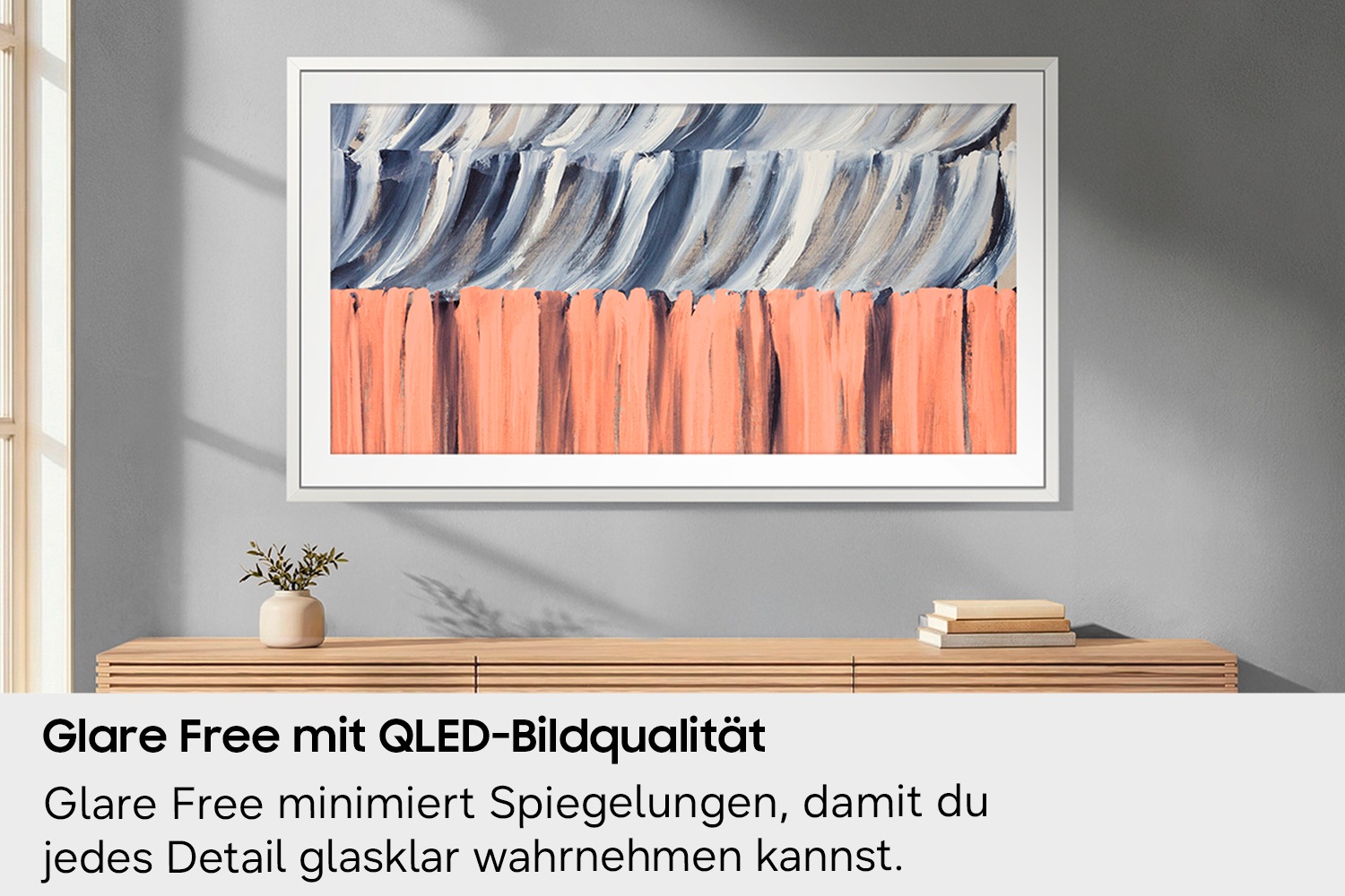 Samsung QLED-Fernseher »GQ43LS03HAU« 108 cm/43 ″ Smart-TV The Frame, Art Mode Kunstwerke, Antireflexion, Rahmen austauschbar