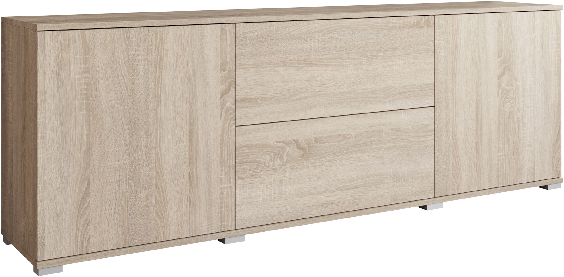 INOSIGN Lowboard »Kenia«, (1 St.), 2 Türen, 2 Schubladen, Breite 180 cm, höhenverstellbare Einlegeböden