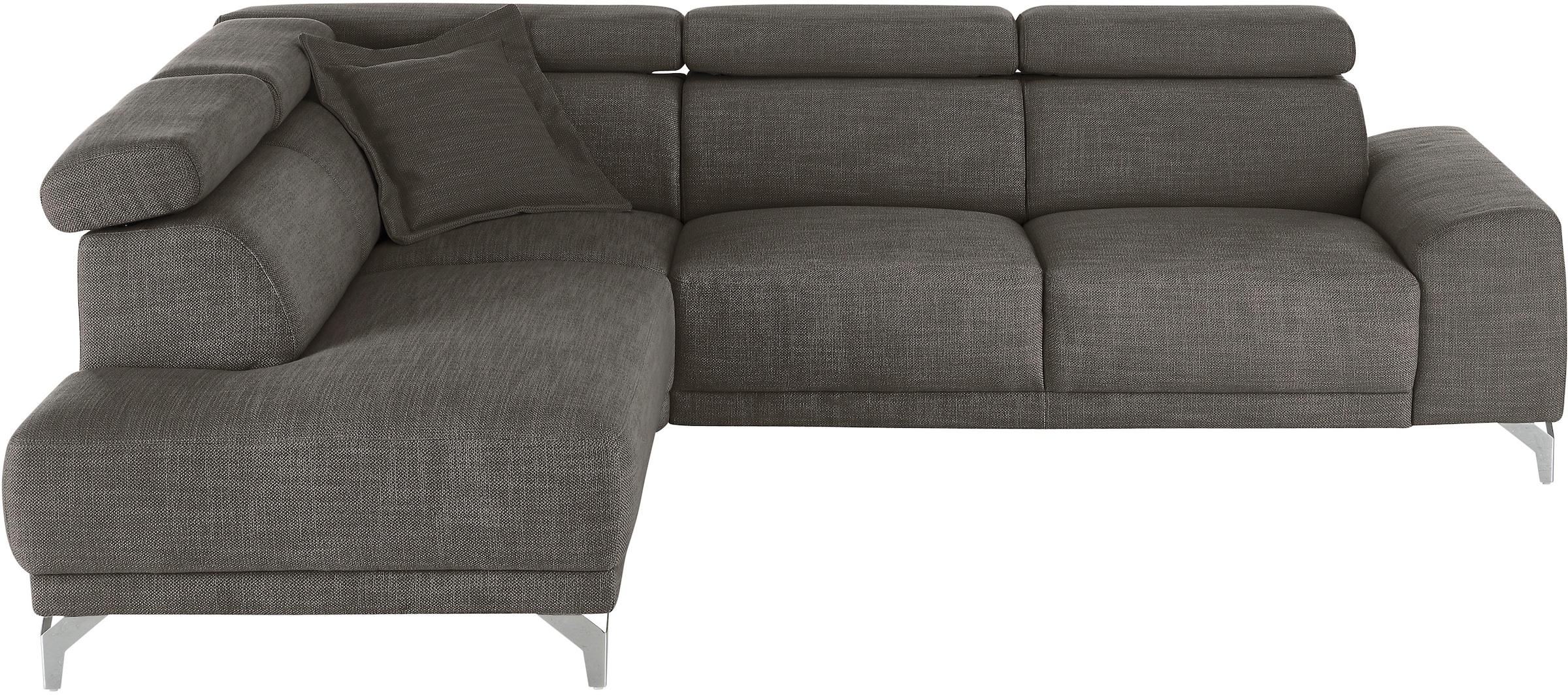 3C Candy Ecksofa »Greve Sofa immer mit manuelle Kopfteilverstellungen, modern, elegant«, wahlweise motorischer Sitzvorzug, bequem und zeitlos, L-Form