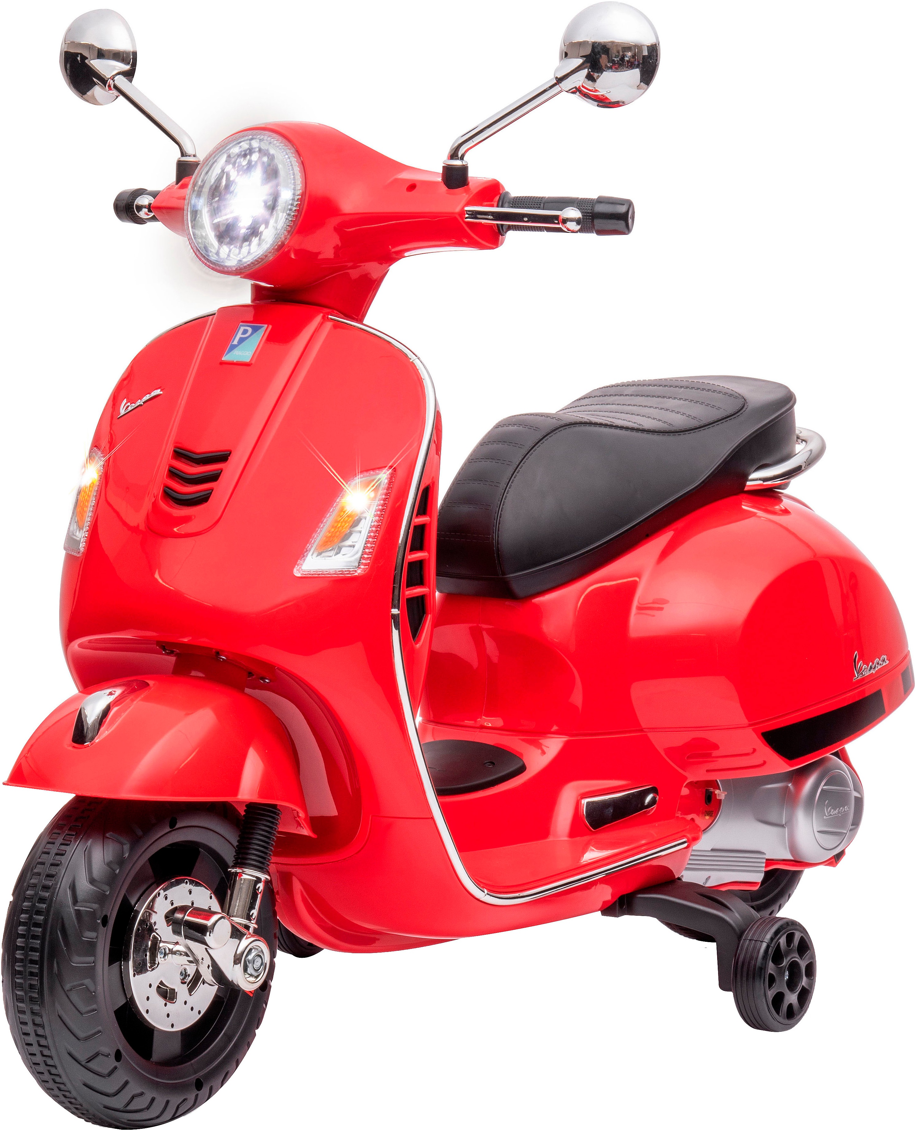 JAMARA Kinder Elektro-Kinderroller "Ride-on Vespa GTS 125, Li-Power 12.6"rot, B:50,5cm H:75,5cm T:102cm, Elektro-Kinderfahrzeuge, mit Licht- und