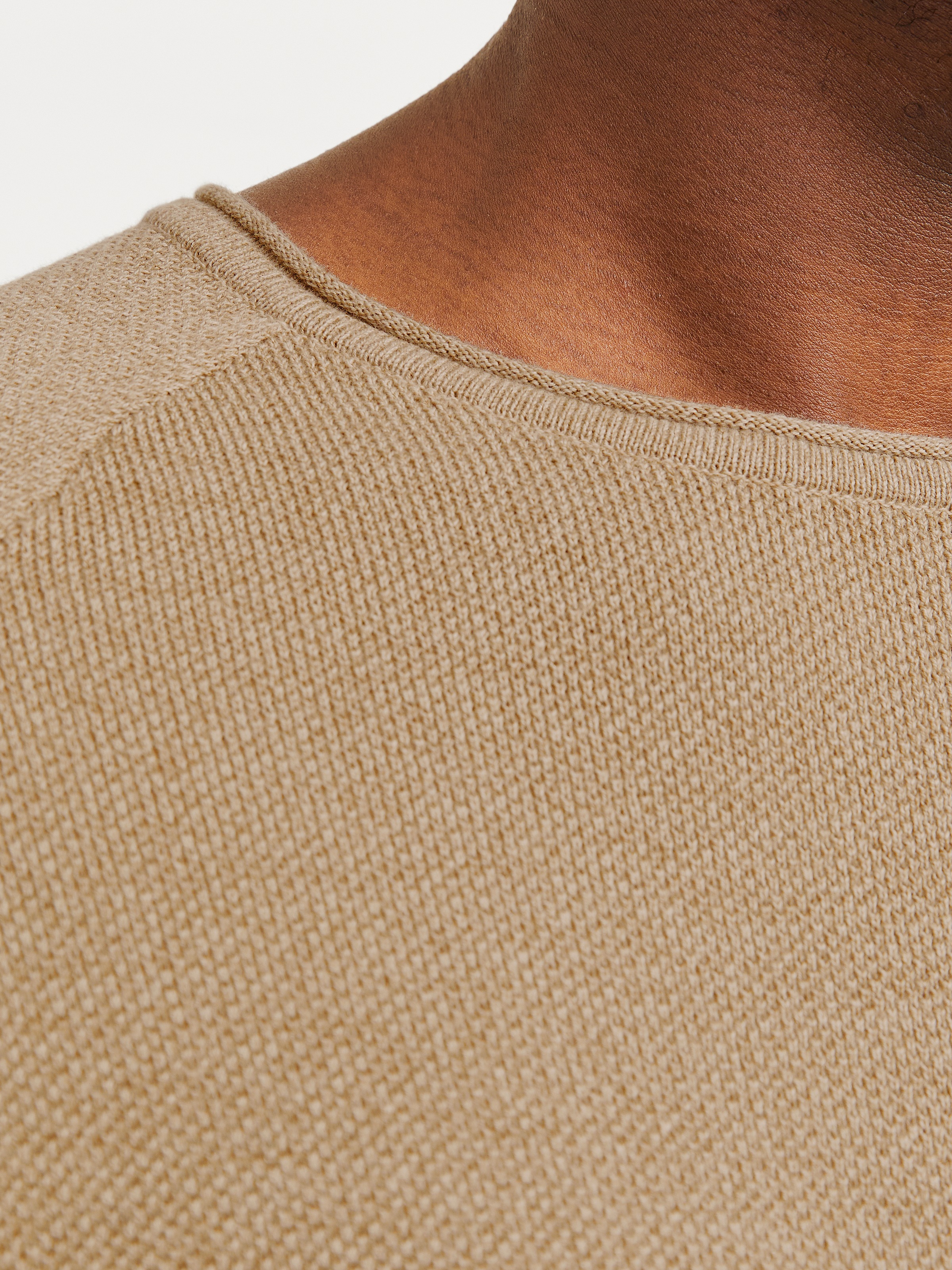 Jack & Jones Rundhalspullover »JJEHILL KNIT CREW NECK NOOS«, mit Strukturstrick