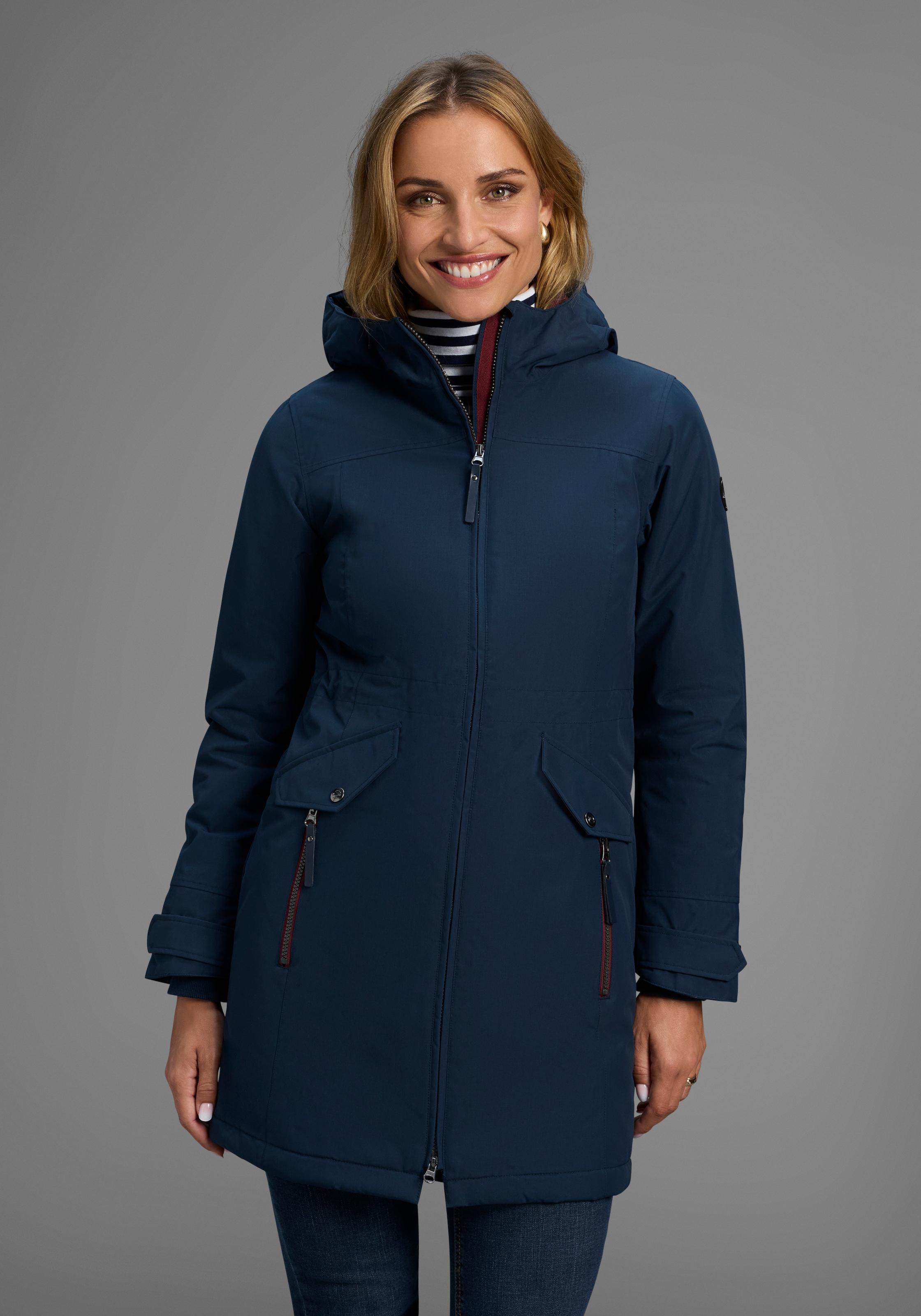 Polarino Funktionsparka mit Kapuze wasserdicht, atmungsaktiv & winddicht. W günstig online kaufen