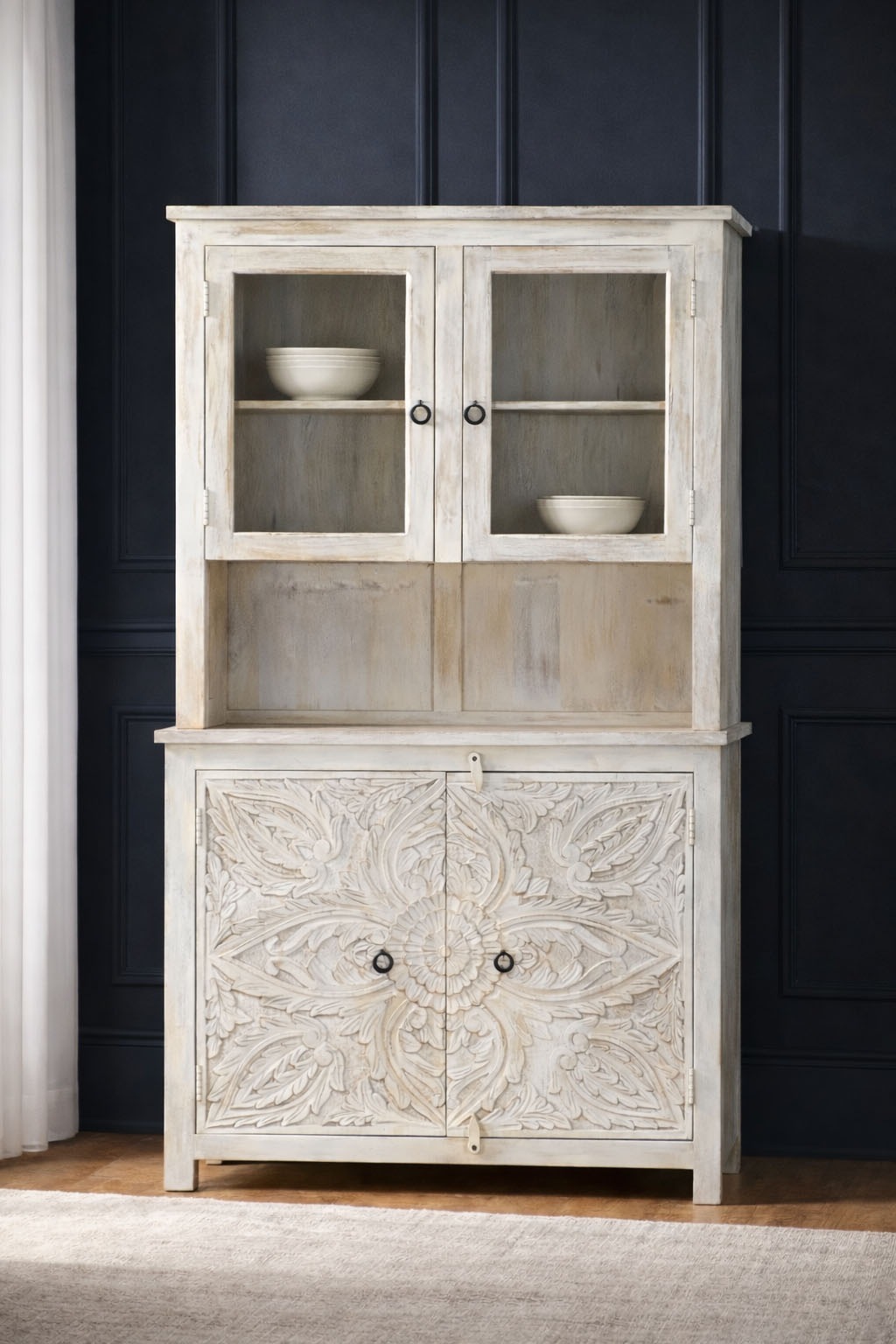 OTTO home Buffet "Prem" mit dekorative Fräsungen, handgefertigt, Unika-Möbe günstig online kaufen