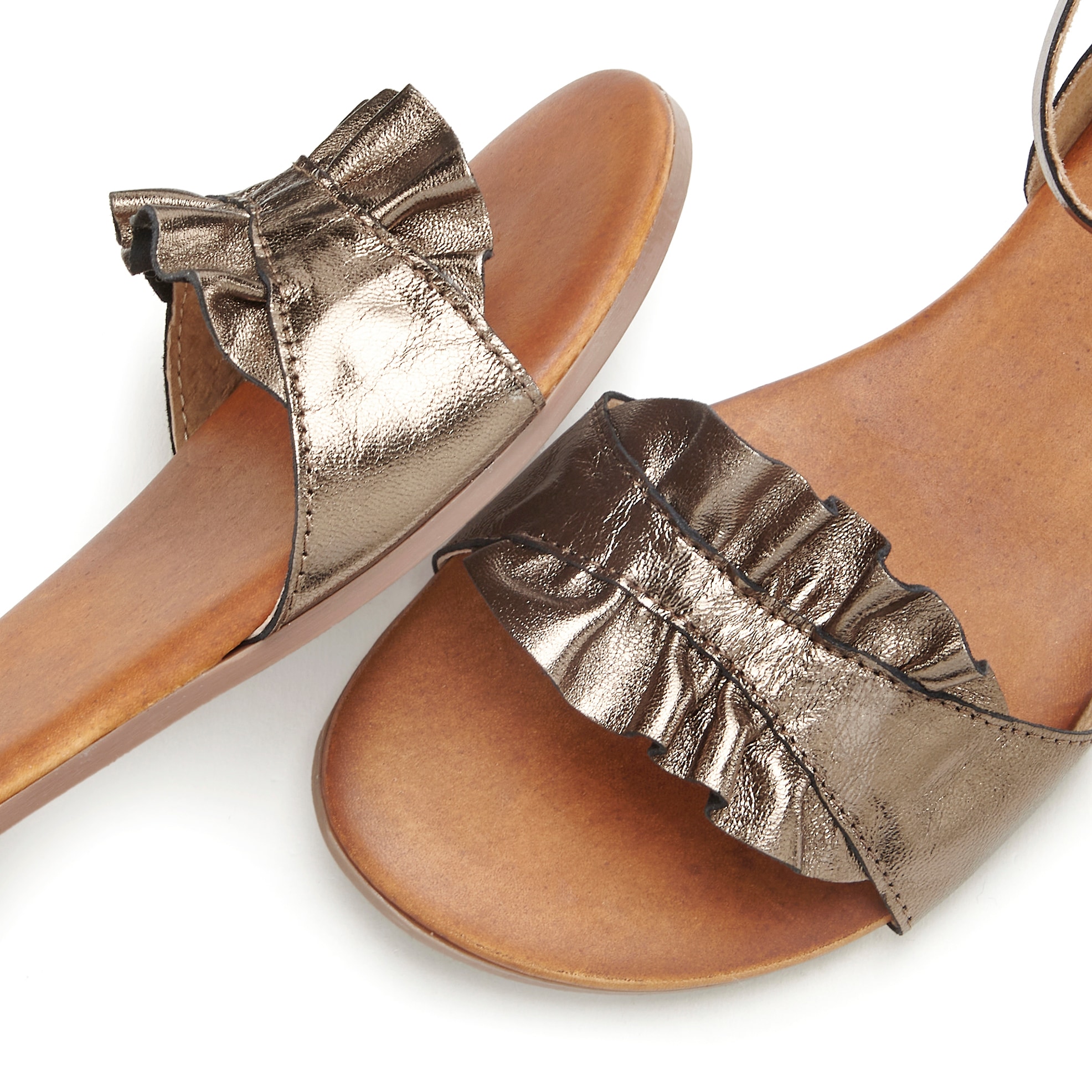 LASCANA Sandale »Sommerschuh«, Sandalette, Sommerschuh, offener Schuh aus Leder