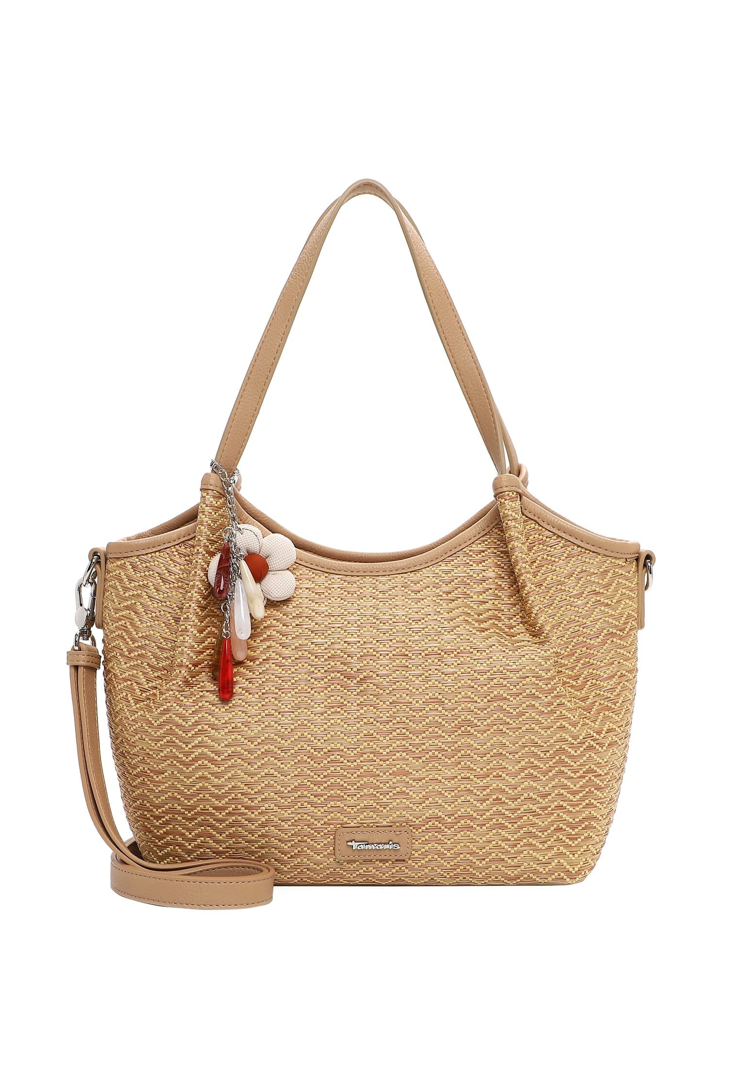 Shopper TAMARIS "Shopper TAS Konstantina", Damen, Gr. B/H/T: 36cm x 16cm x 10cm 0, beige (sand 420), Polypropylen, Taschen Shopper