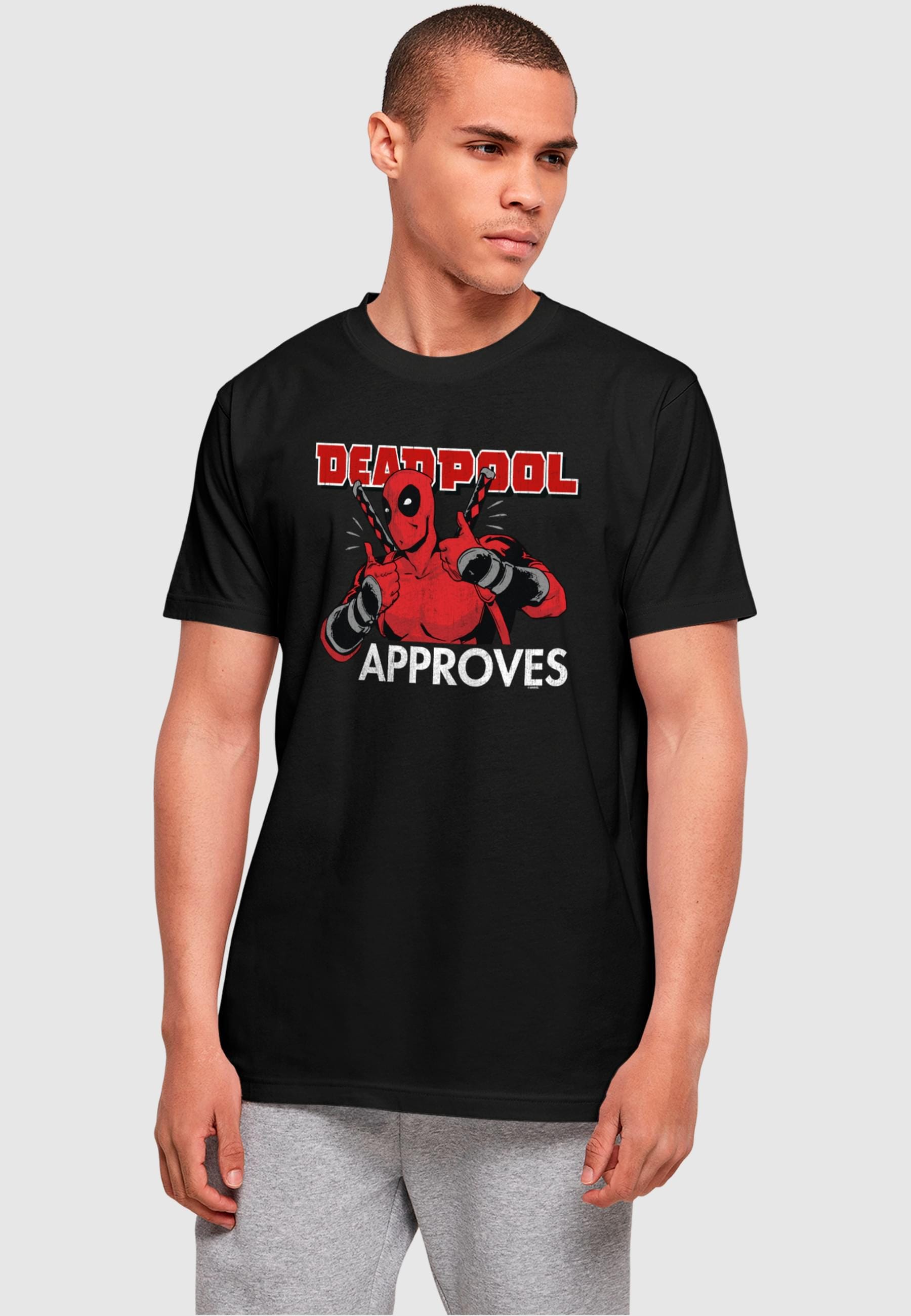 ABSOLUTE CULT T-Shirt »ABSOLUTE CULT Herren Deadpool - Approves T-Shirt«, (1 tlg.)