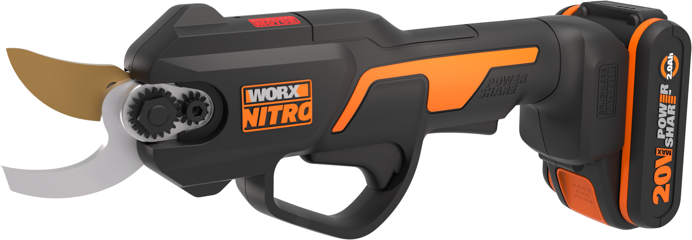 Worx Akku-Astschere »NITRO WG330E«, 25 mm Schnitt, 2800 Schnitte pro Ladung, inkl. Akku und Ladegerät