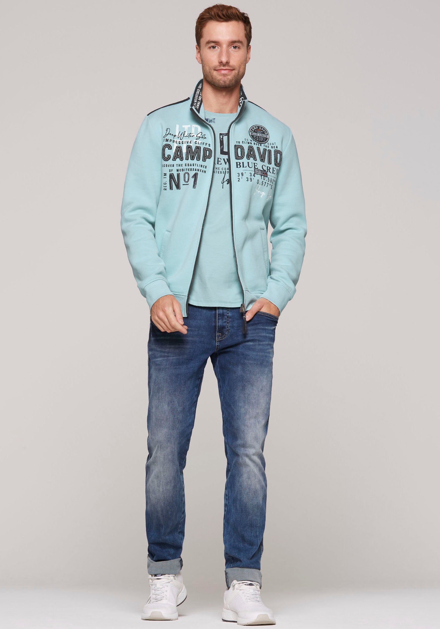 CAMP DAVID Sweatshirt, mit Label-Applikationen