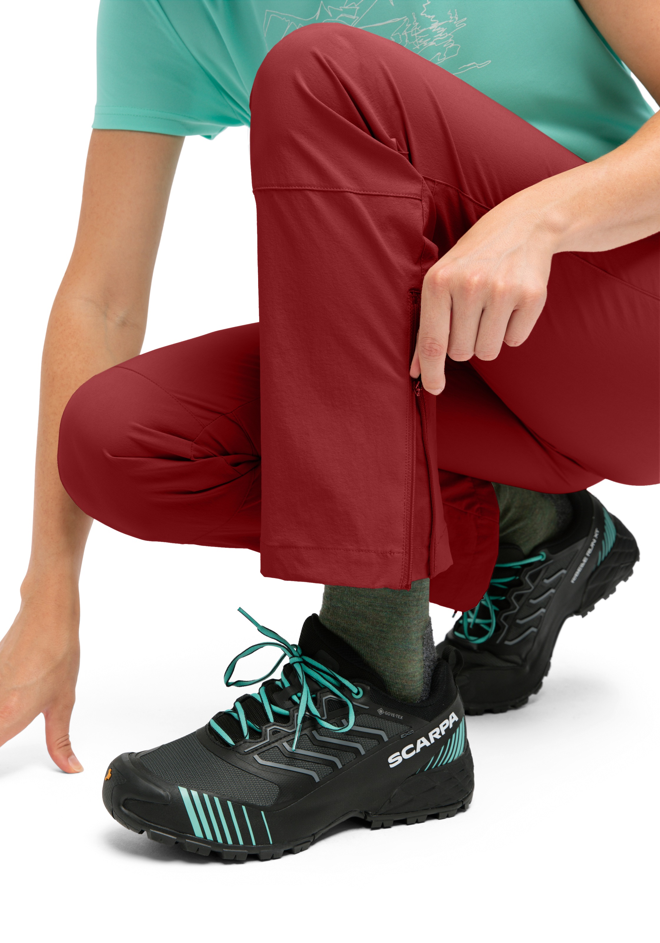 Maier Sports Outdoorhose »Inara slim Vario«, Damen Wanderhose, Funktionshose mit Variobund und 4 Taschen, Slim Fit