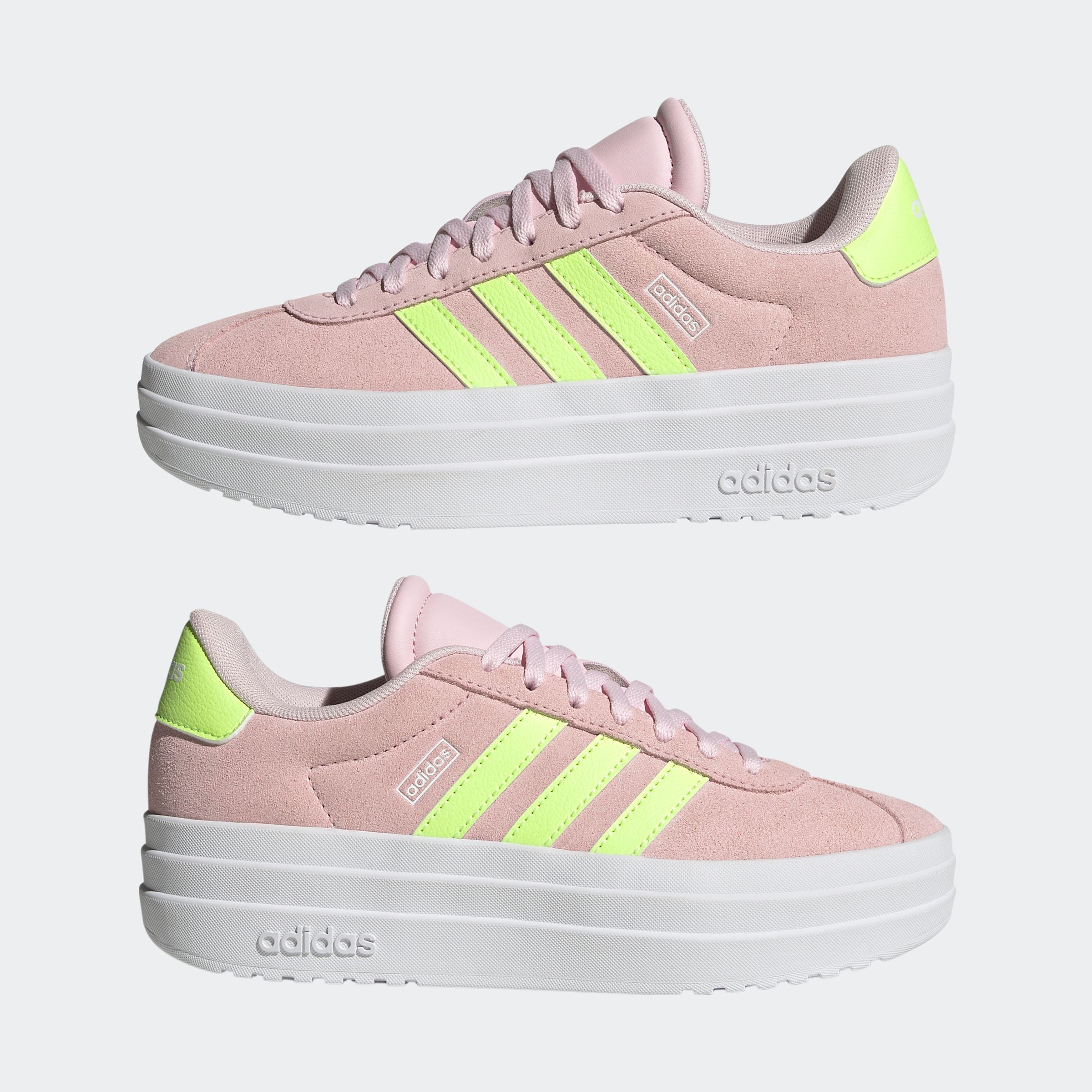 adidas Sportswear Plateausneaker »VL COURT BOLD LIFESTYLE KIDS«, Design auf den Spuren des adidas Gazelle Bold