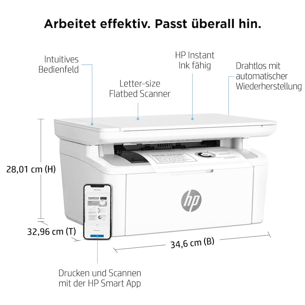 HP Multifunktionsdrucker »LaserJet M140w«