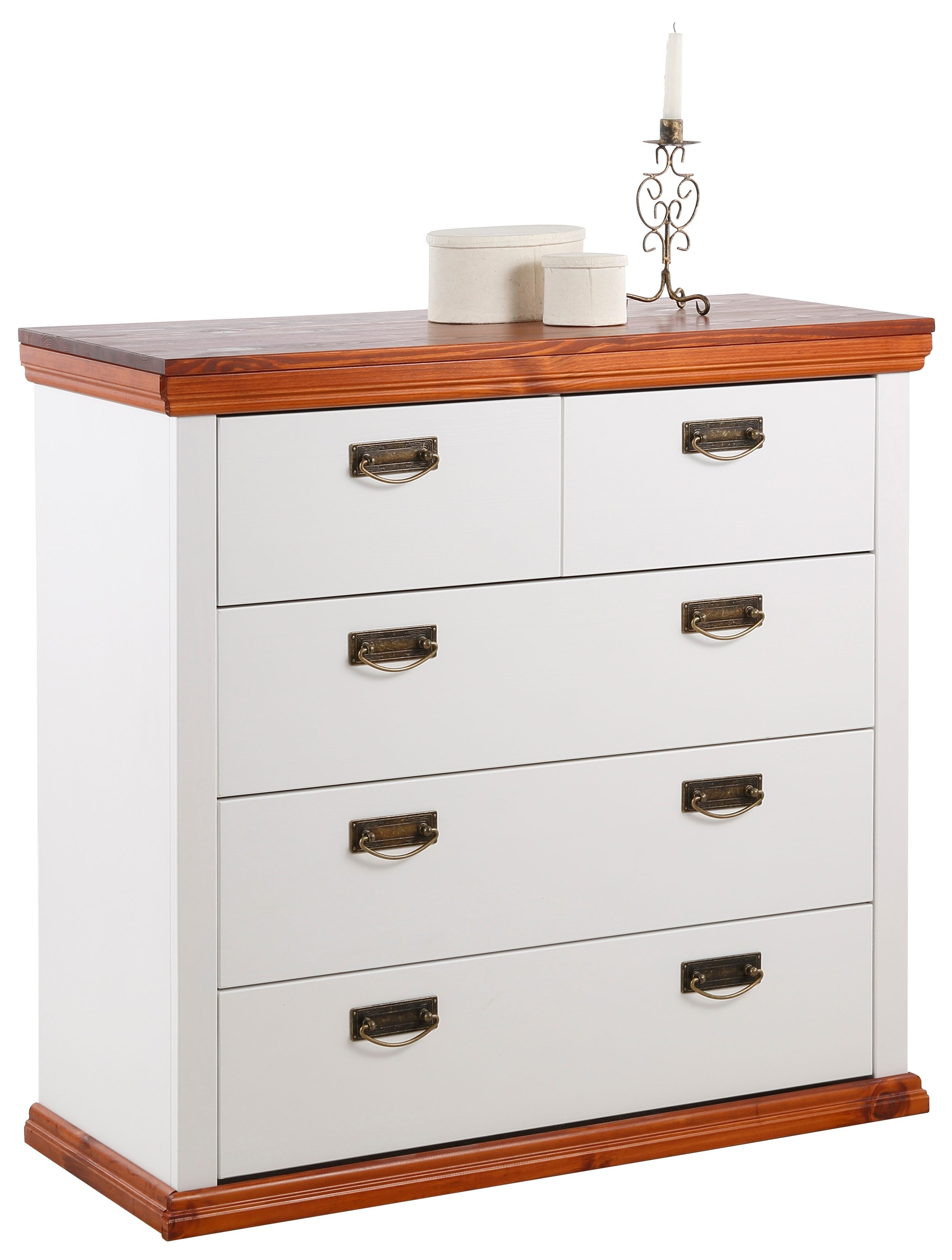 OTTO home Schubkastenkommode "Madrid" aus massiver Kiefer mit 5 Schubladen, günstig online kaufen