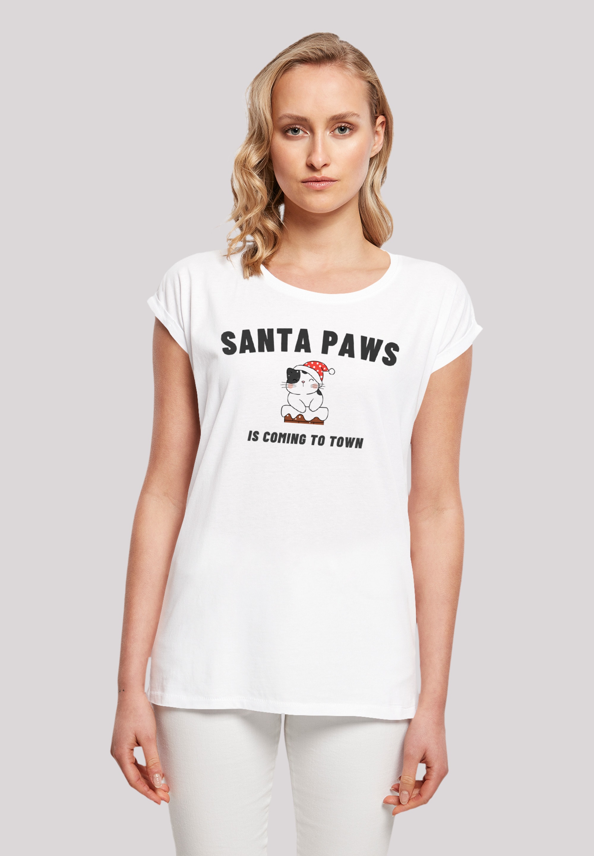 T-Shirt »Santa Paws Christmas Cat«, Premium Qualität, Rock-Musik, Band