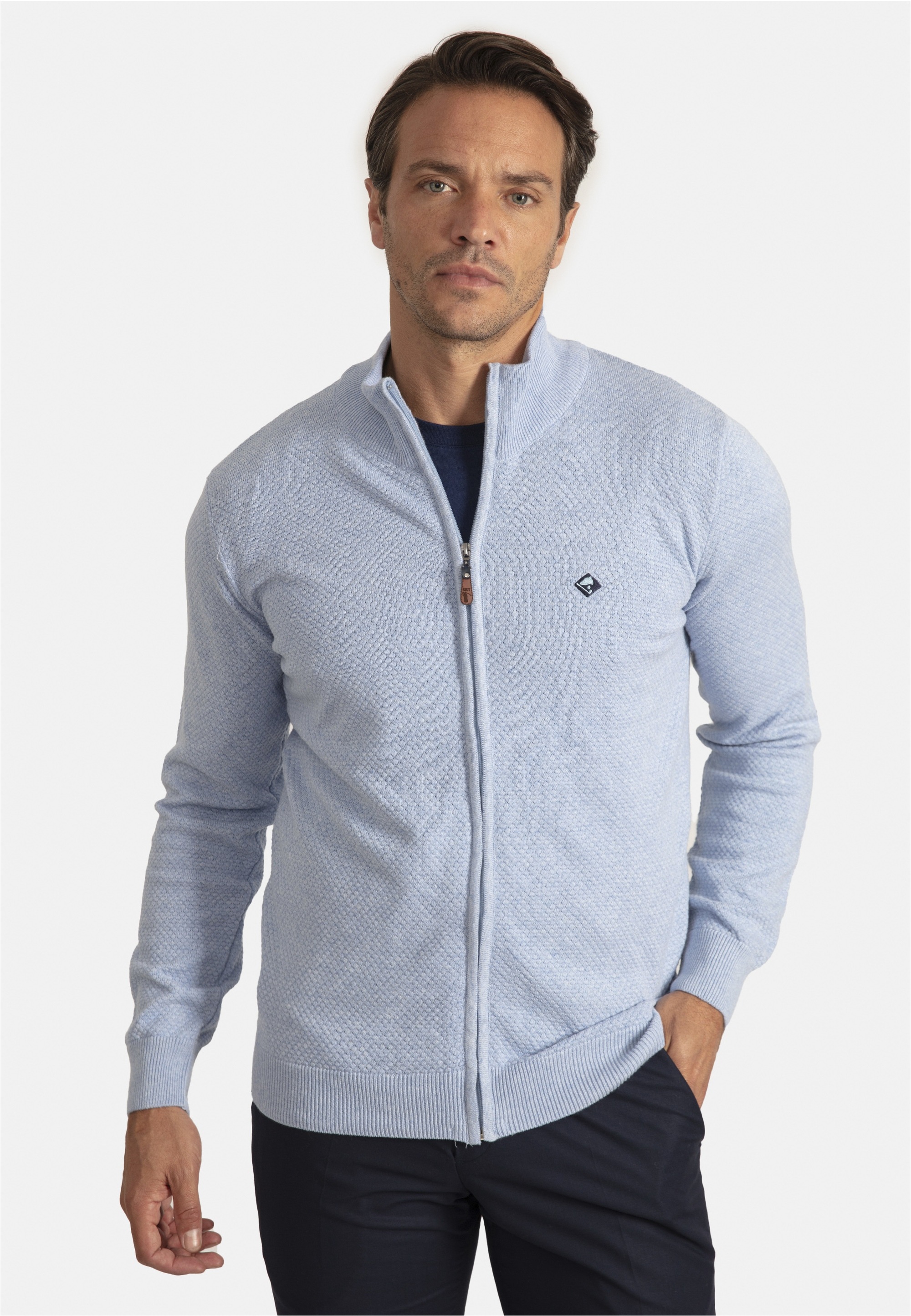 SIR RAYMOND TAILOR Strickjacke "Sydney" 1 Stk. mit kleinem Stehkragen günstig online kaufen