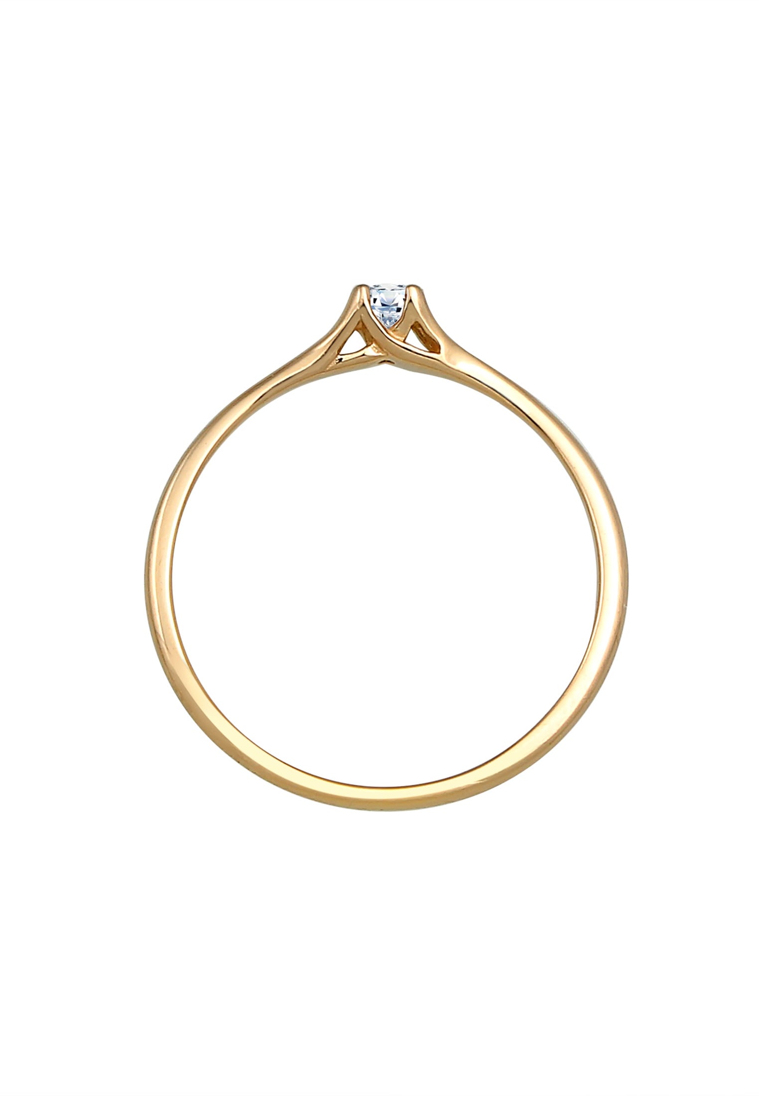 Elli DIAMONDS Verlobungsring »Verlobung Vintage Diamant (0.06 ct.) 585 Gelbgold«