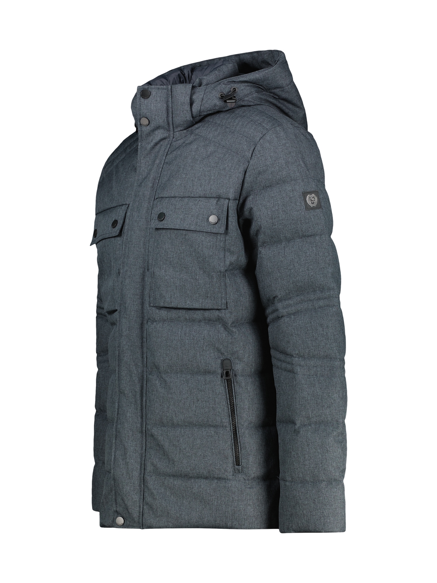LERROS Steppjacke »LERROS Herren Fieldjacket in Woll-Optik«, mit Kapuze, Wasser- und windabweisend, atmungsaktiv