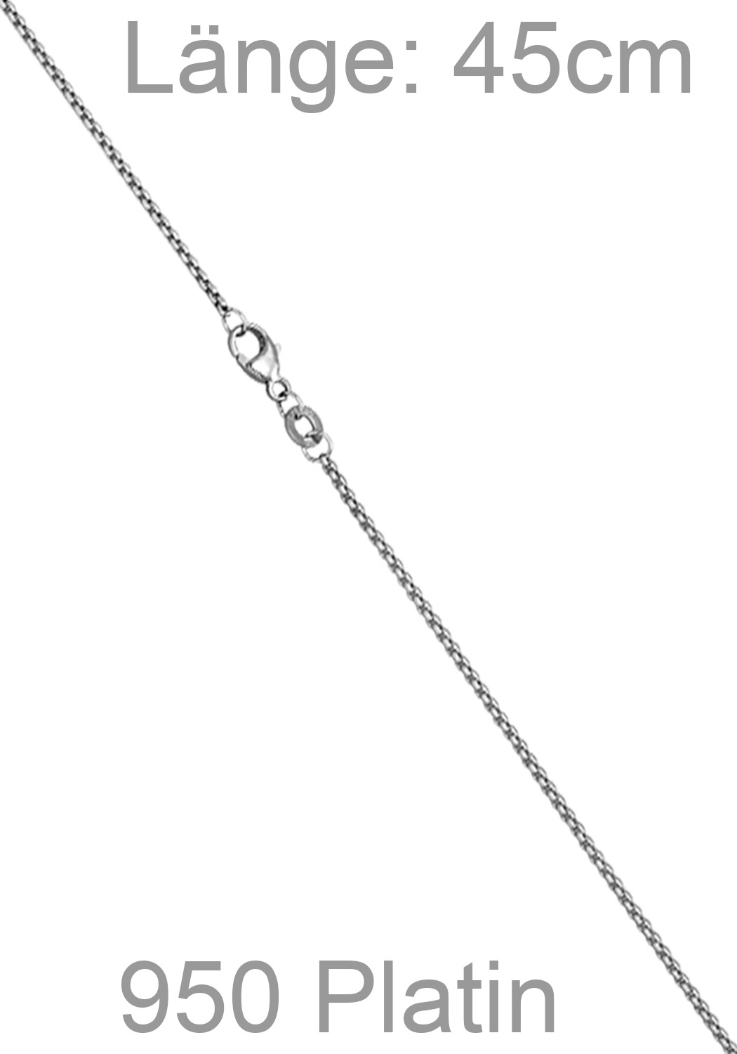 JOBO Doppel-Ankerkette Necklace Gray 45 cm 2