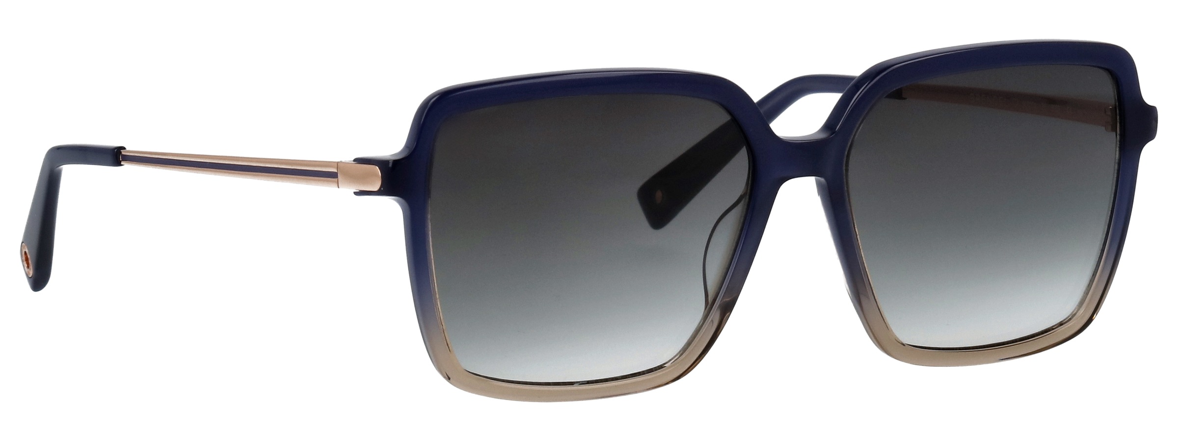 Sonnenbrille BRENDEL EYEWEAR "Modell 907051", Damen, blau, beige, leicht glänzend, mehrfarbig, Sonnenbrillen Sonnenbrille, Form Karree/Eckig, Logoschriftzug auf Bügel, Kombifassung